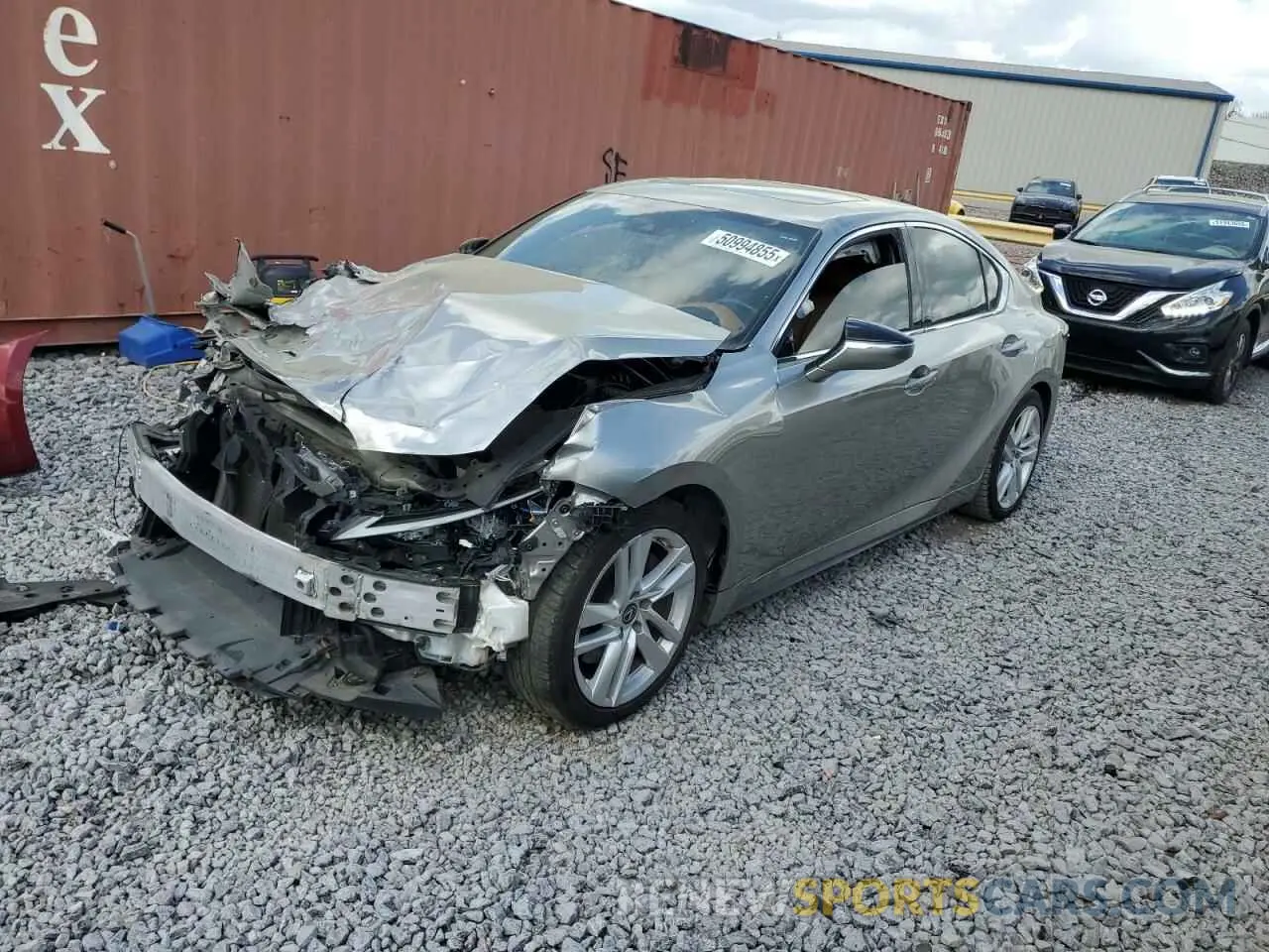 1 Photograph of a damaged car JTHCA1D21M5109473 LEXUS IS 2021
