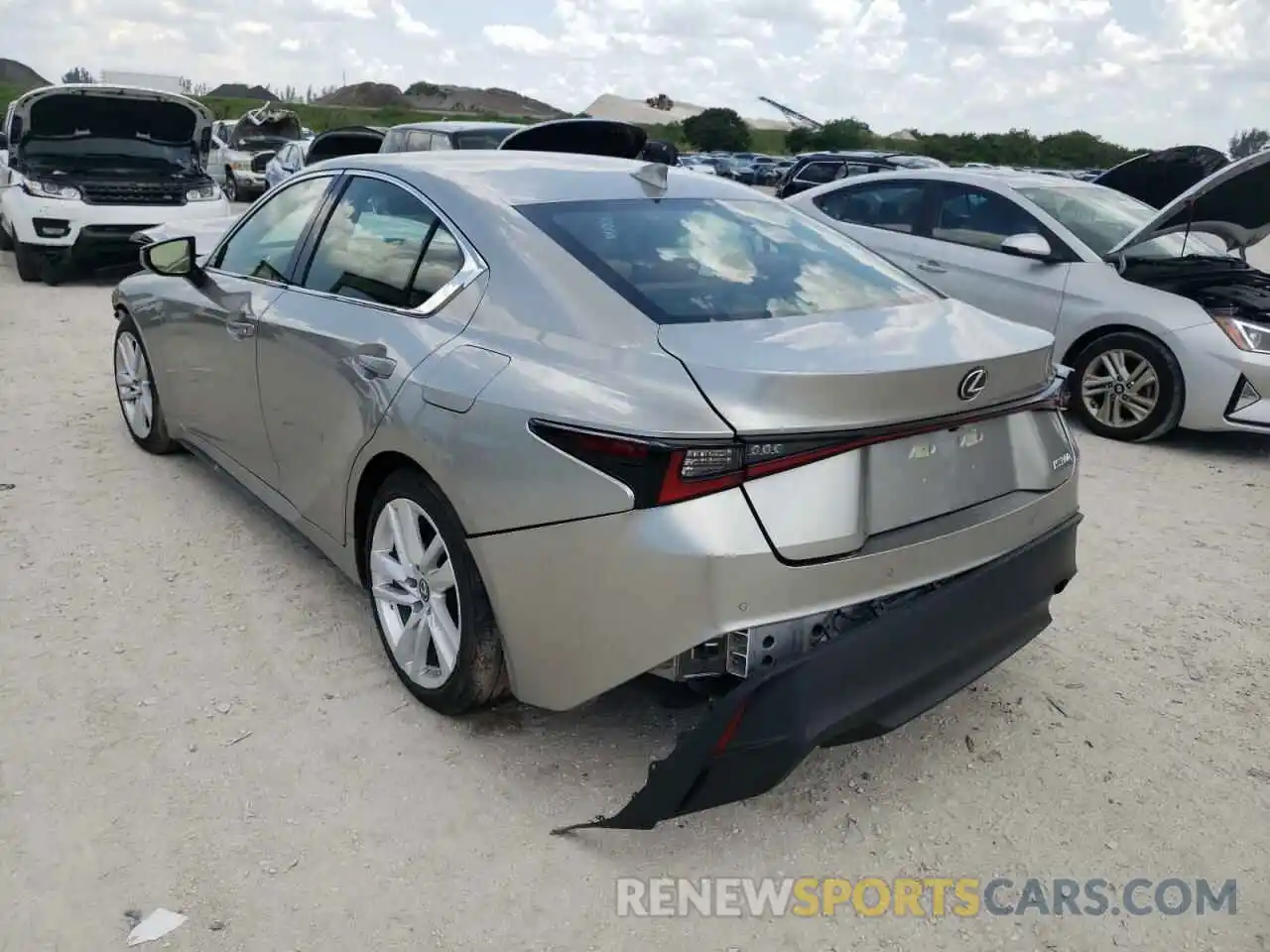 3 Photograph of a damaged car JTHCA1D21M5111353 LEXUS IS 2021