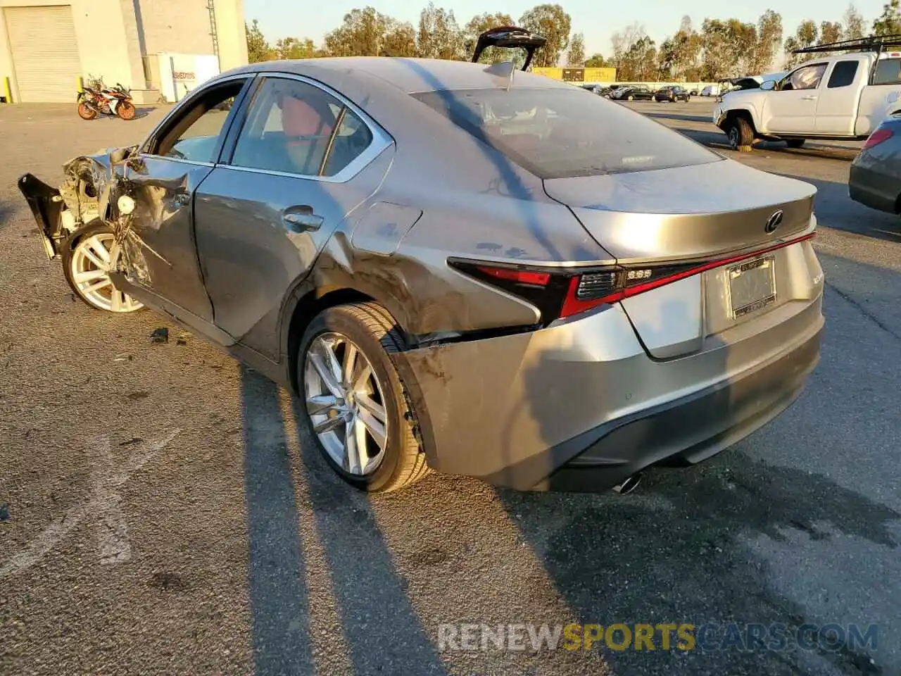 2 Photograph of a damaged car JTHCA1D21M5117928 LEXUS IS 2021