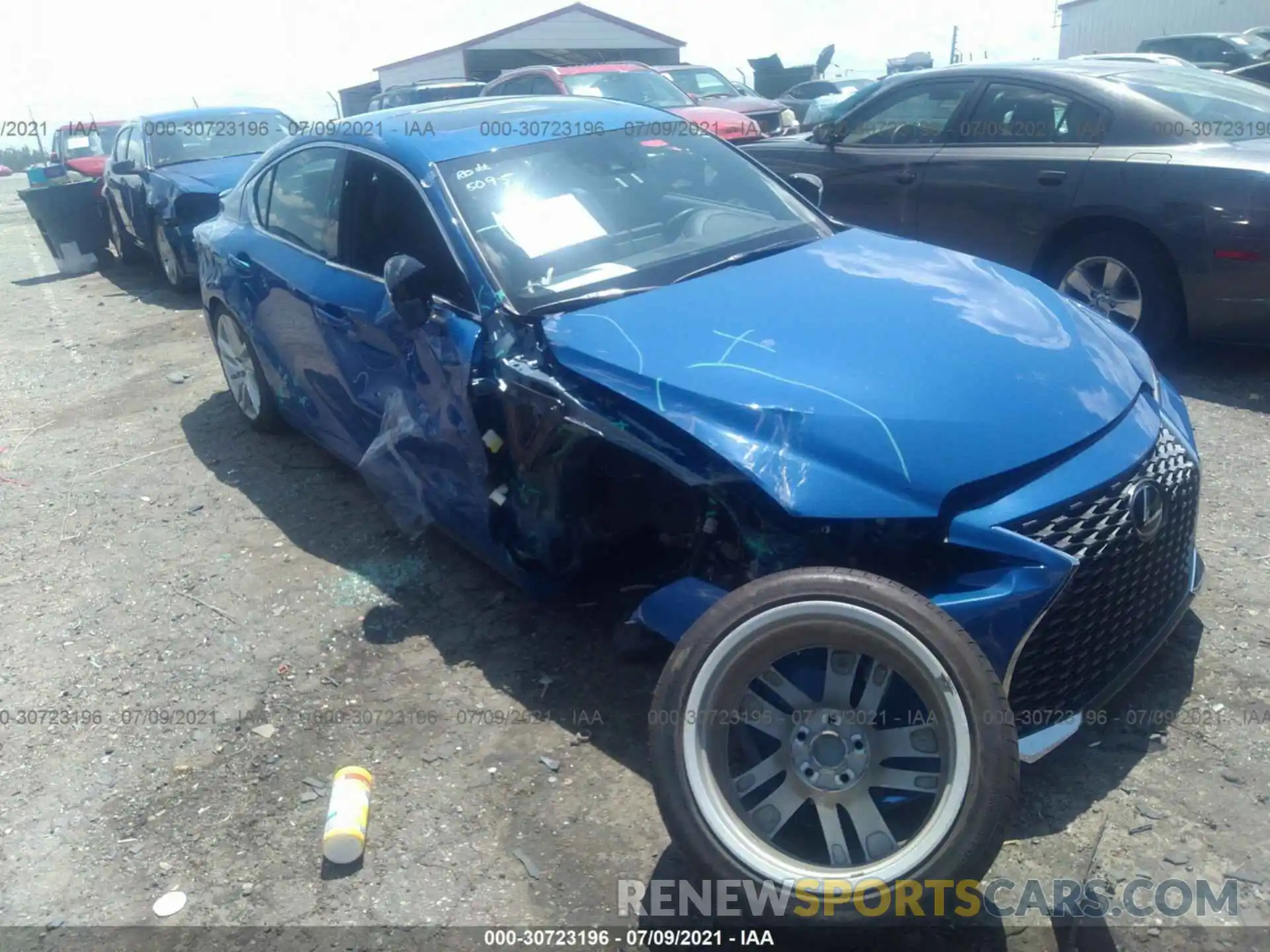 1 Photograph of a damaged car JTHCA1D22M5109420 LEXUS IS 2021