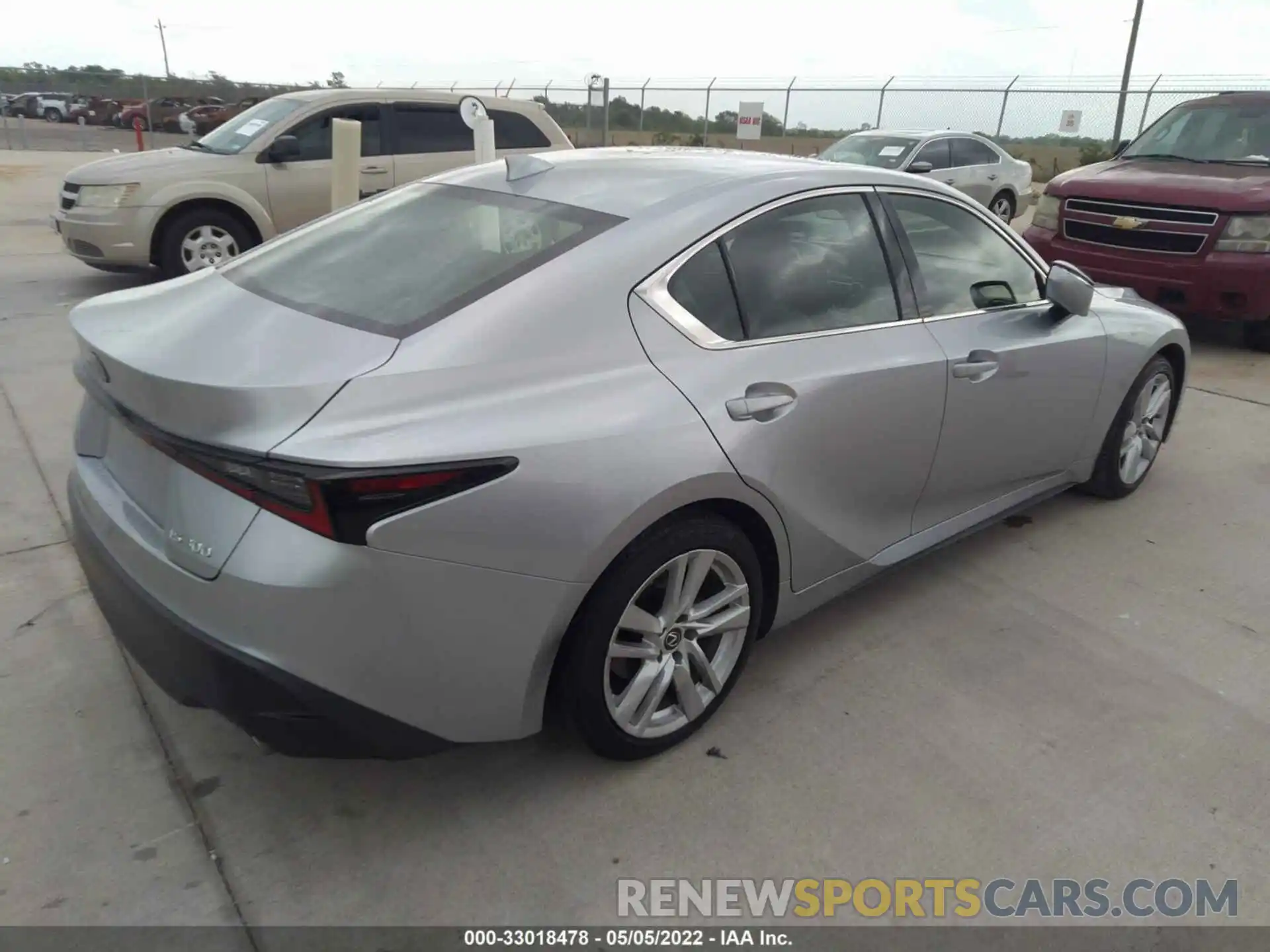 4 Photograph of a damaged car JTHCA1D22M5110521 LEXUS IS 2021