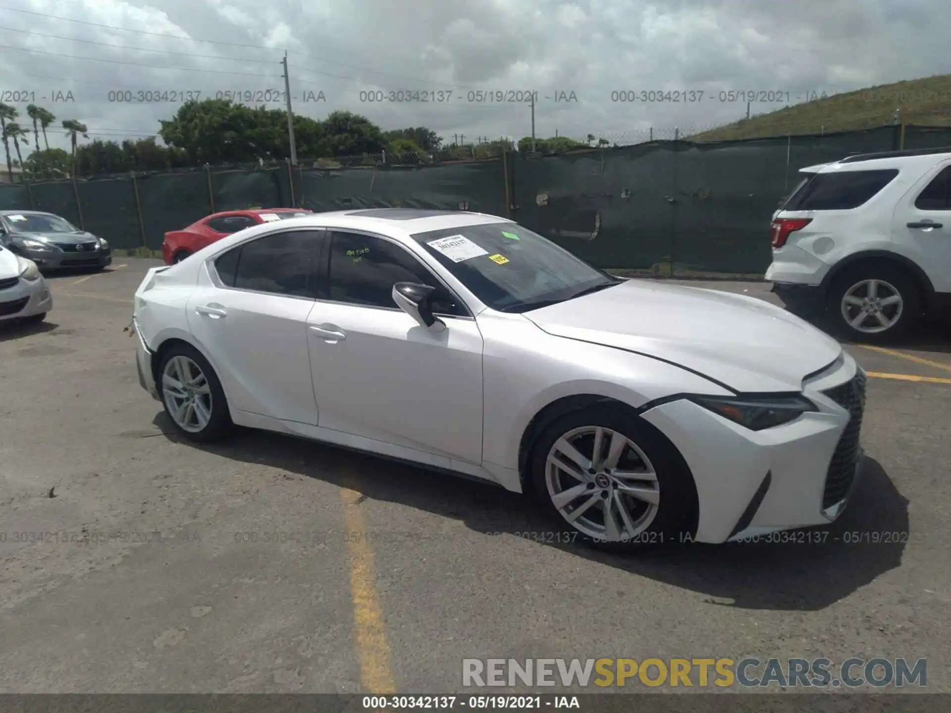 1 Photograph of a damaged car JTHCA1D22M5111054 LEXUS IS 2021