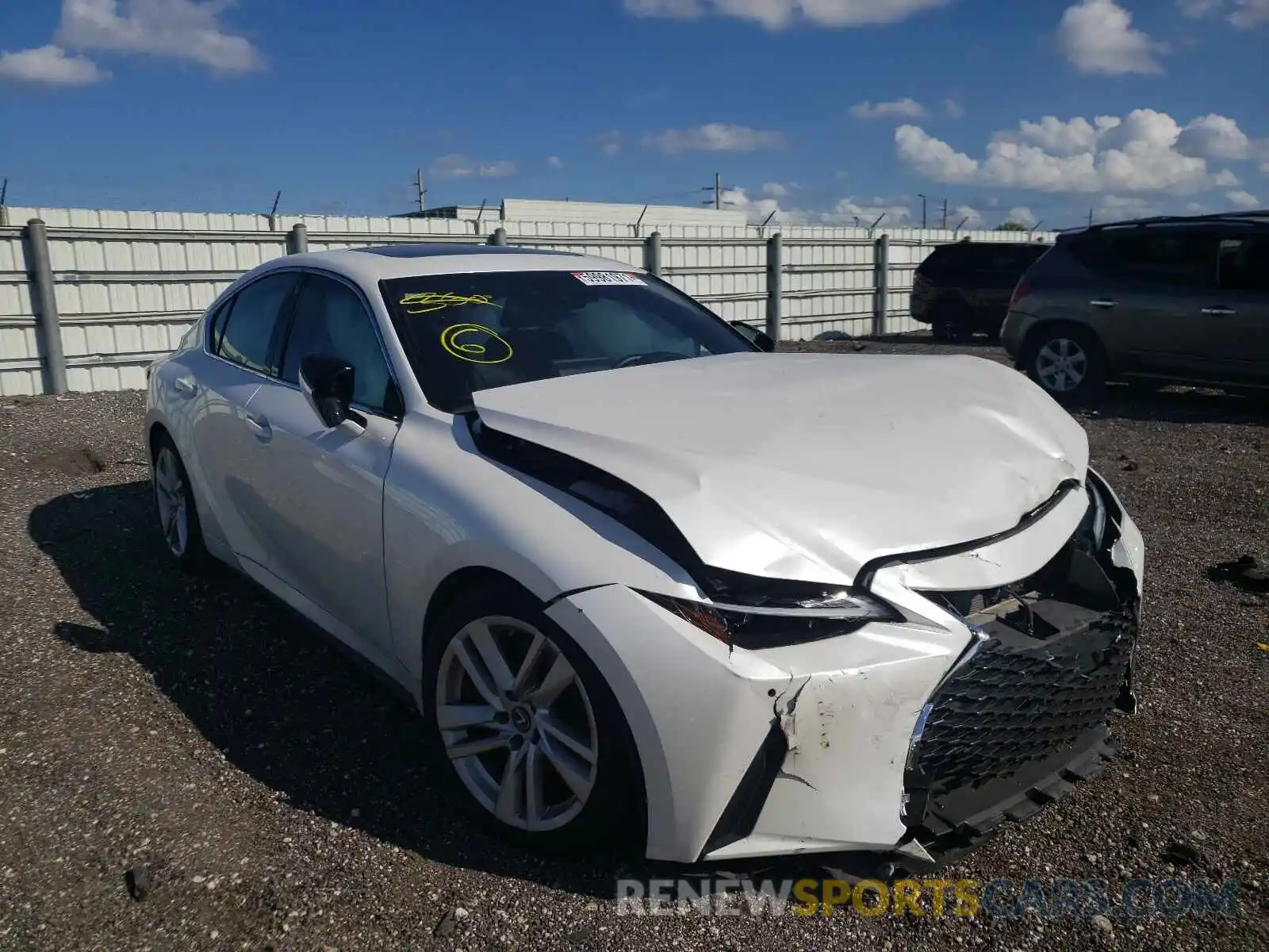 1 Photograph of a damaged car JTHCA1D22M5114469 LEXUS IS 2021