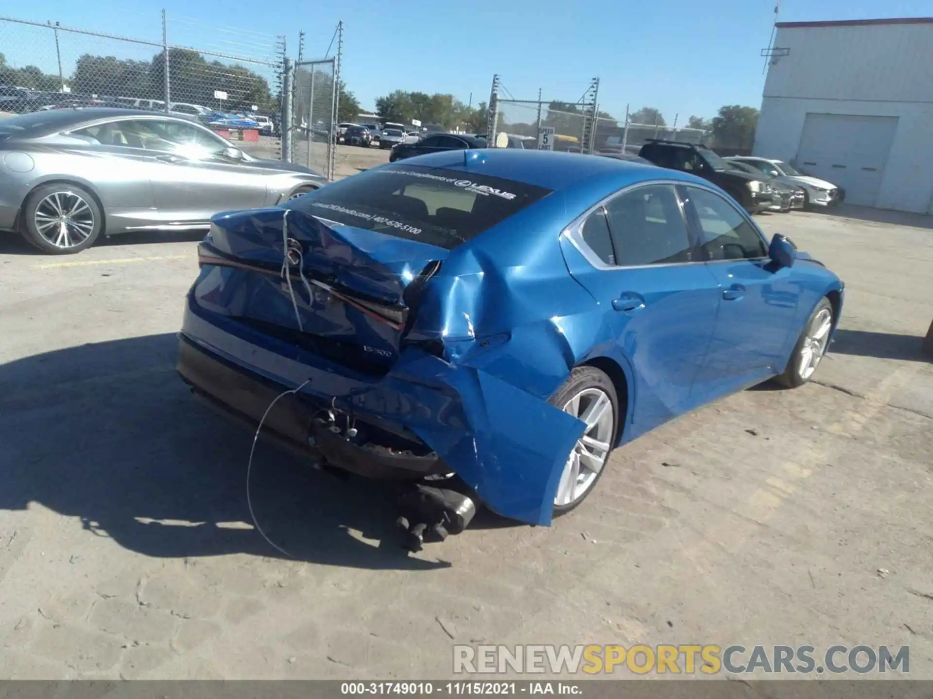 4 Photograph of a damaged car JTHCA1D22M5114634 LEXUS IS 2021