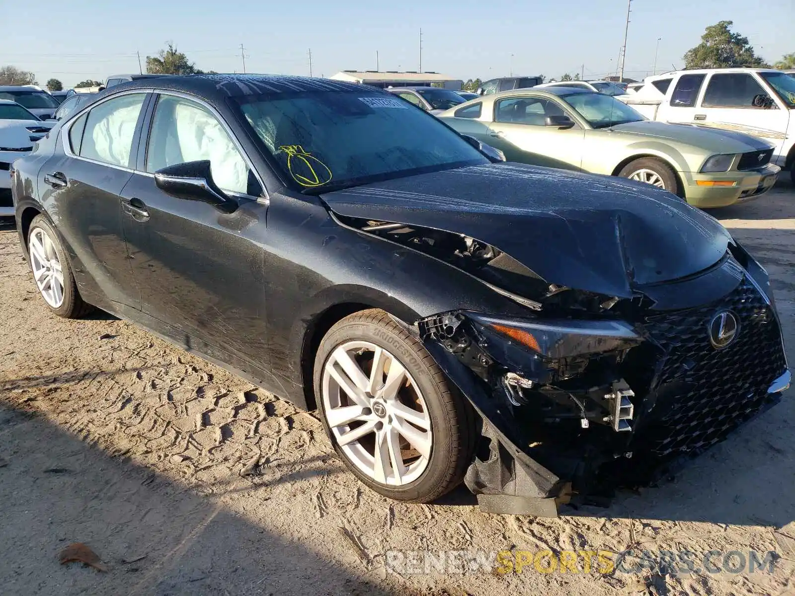 1 Photograph of a damaged car JTHCA1D23M5117252 LEXUS IS 2021