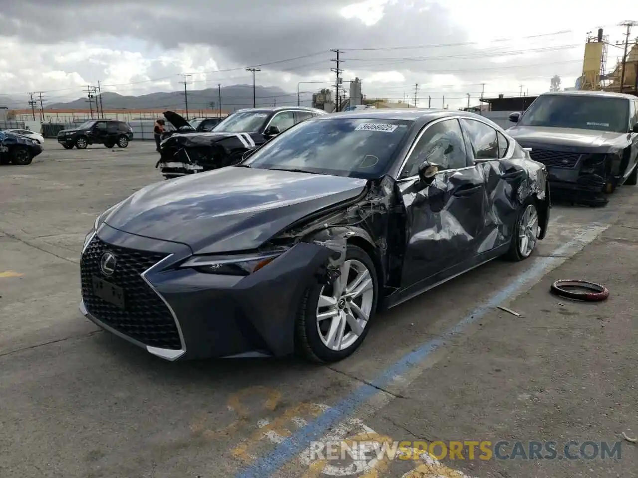 2 Photograph of a damaged car JTHCA1D24M5110858 LEXUS IS 2021