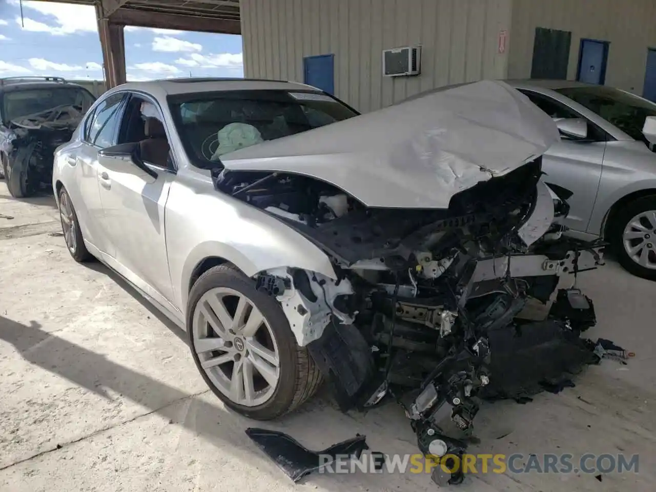 1 Photograph of a damaged car JTHCA1D26M5113289 LEXUS IS 2021