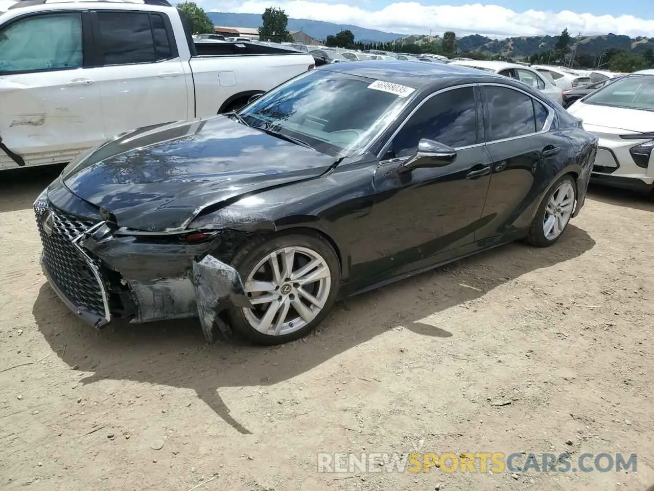 1 Photograph of a damaged car JTHCA1D26M5114586 LEXUS IS 2021
