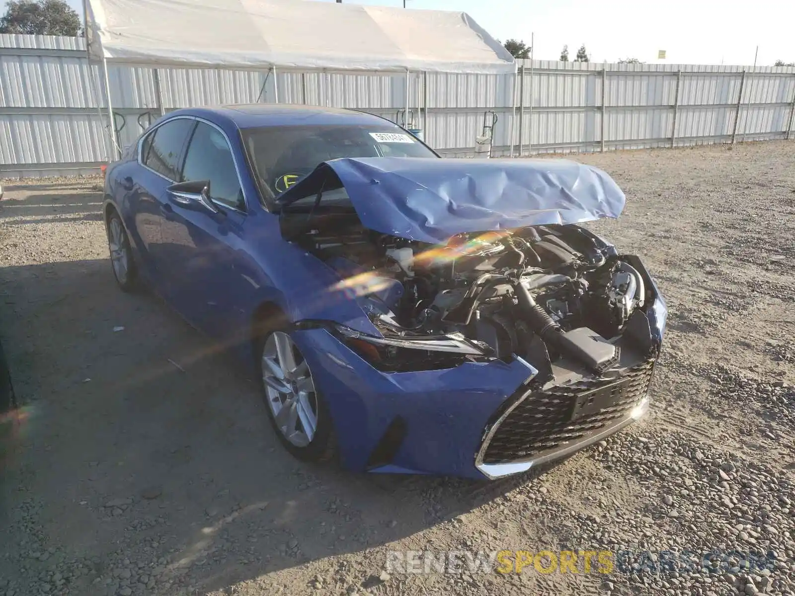 1 Photograph of a damaged car JTHCA1D27M5109509 LEXUS IS 2021