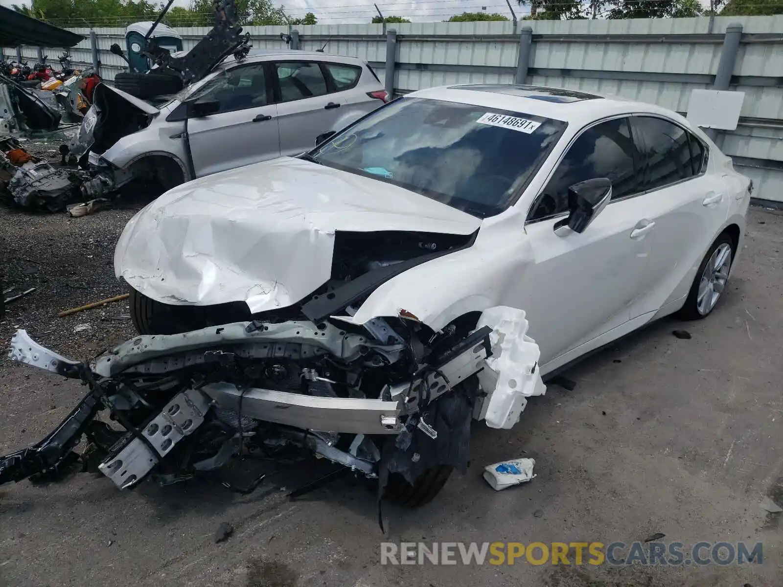 2 Photograph of a damaged car JTHCA1D28M5114377 LEXUS IS 2021