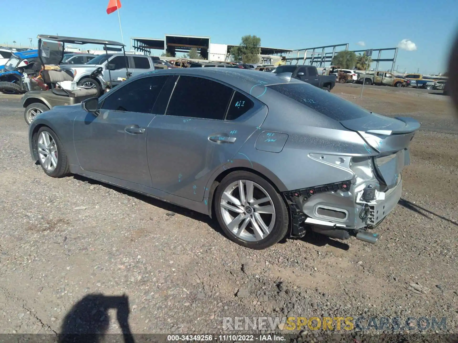 3 Photograph of a damaged car JTHCA1D29M5114565 LEXUS IS 2021