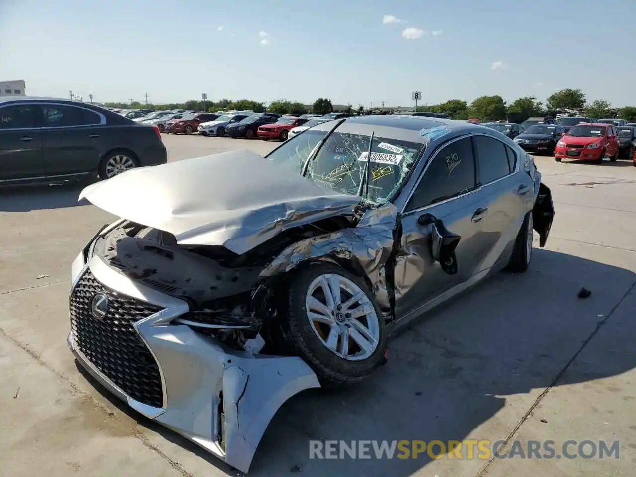 2 Photograph of a damaged car JTHCA1D29M5115361 LEXUS IS 2021