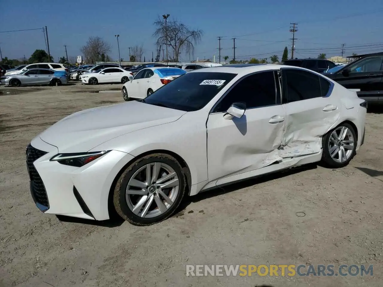 1 Photograph of a damaged car JTHCA1D29M5115814 LEXUS IS 2021