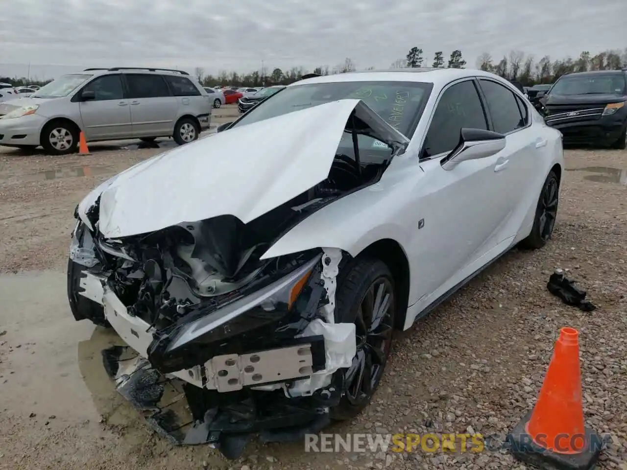 2 Photograph of a damaged car JTHGZ1B22M5045201 LEXUS IS 2021