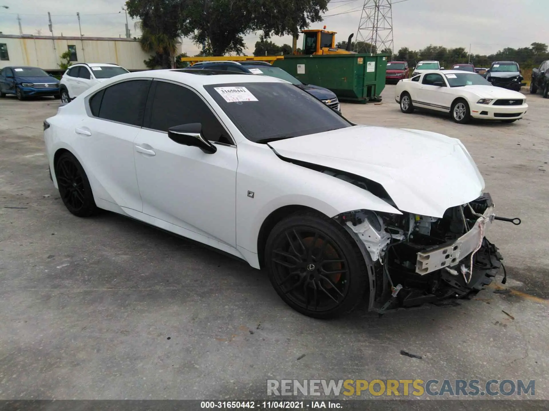 1 Photograph of a damaged car JTHGZ1B23M5040797 LEXUS IS 2021