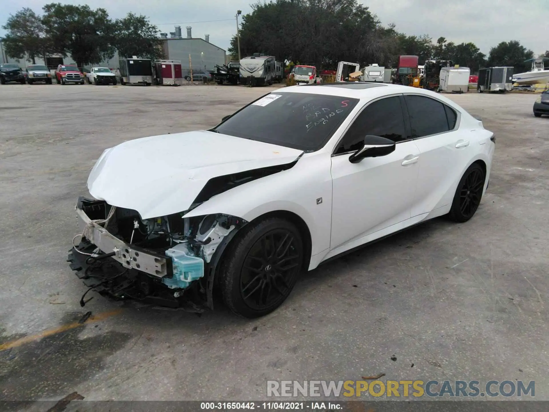 2 Photograph of a damaged car JTHGZ1B23M5040797 LEXUS IS 2021