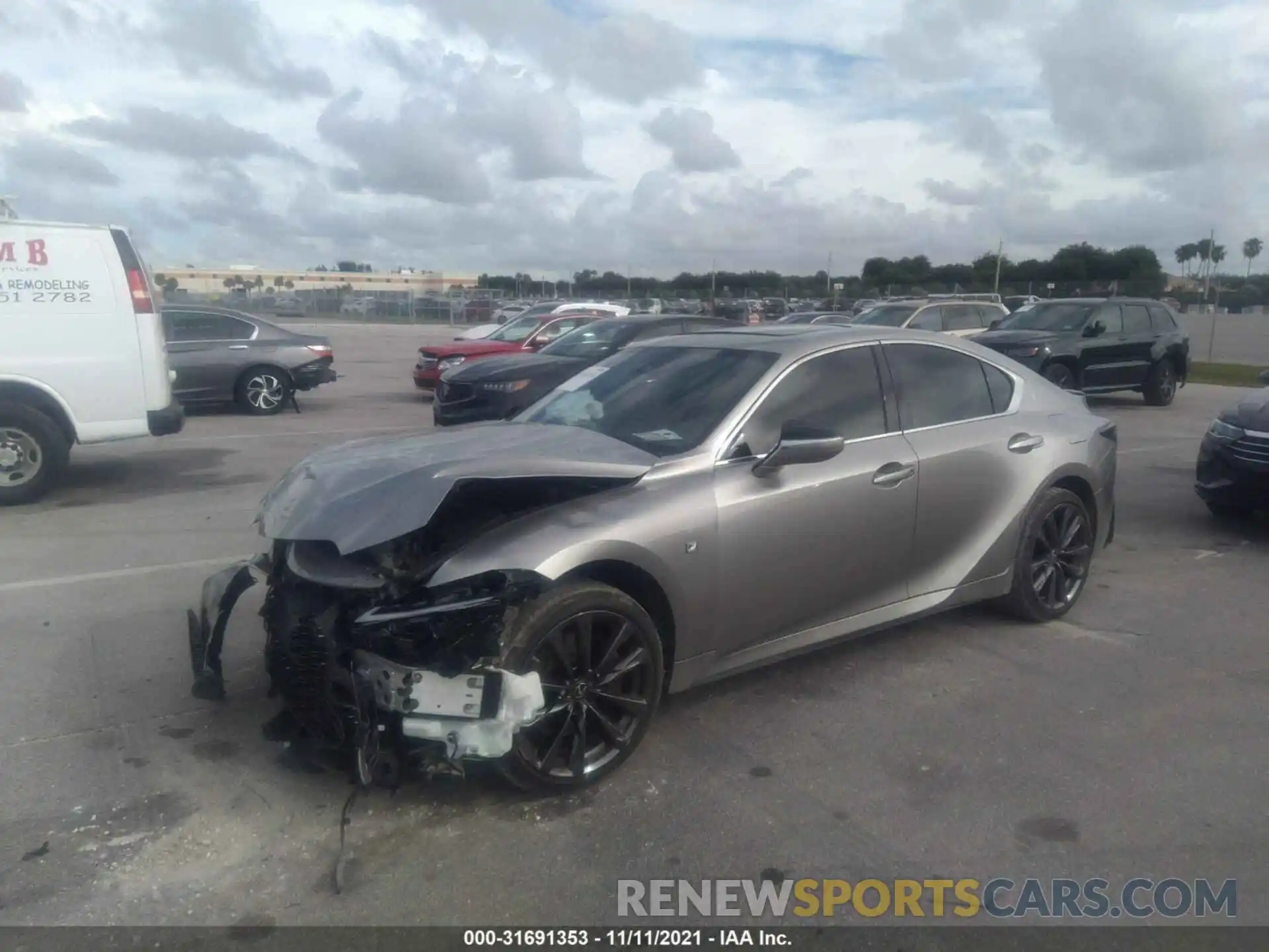 2 Photograph of a damaged car JTHGZ1B23M5044848 LEXUS IS 2021