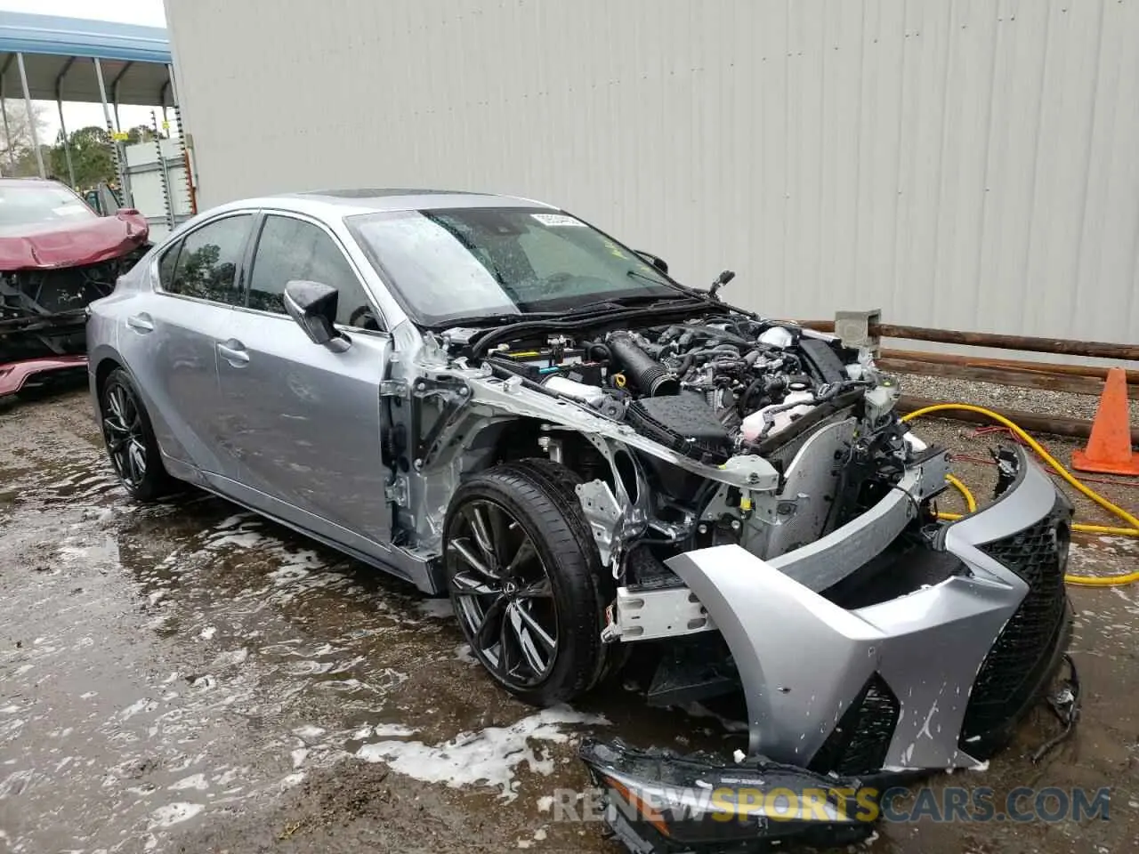 1 Photograph of a damaged car JTHGZ1B24M5041960 LEXUS IS 2021
