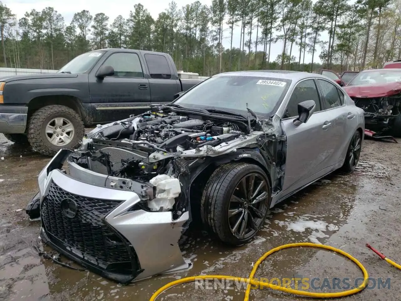 2 Photograph of a damaged car JTHGZ1B24M5041960 LEXUS IS 2021