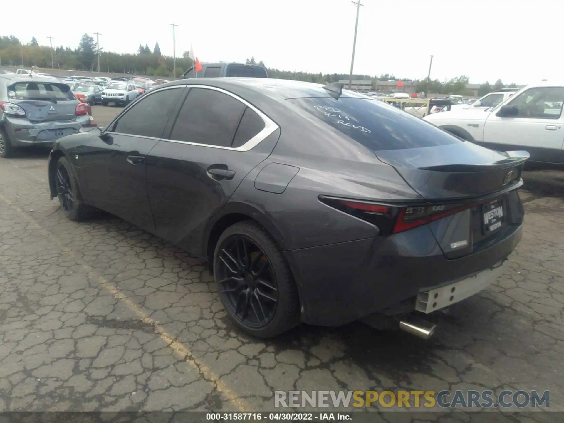 3 Photograph of a damaged car JTHGZ1E21M5022536 LEXUS IS 2021