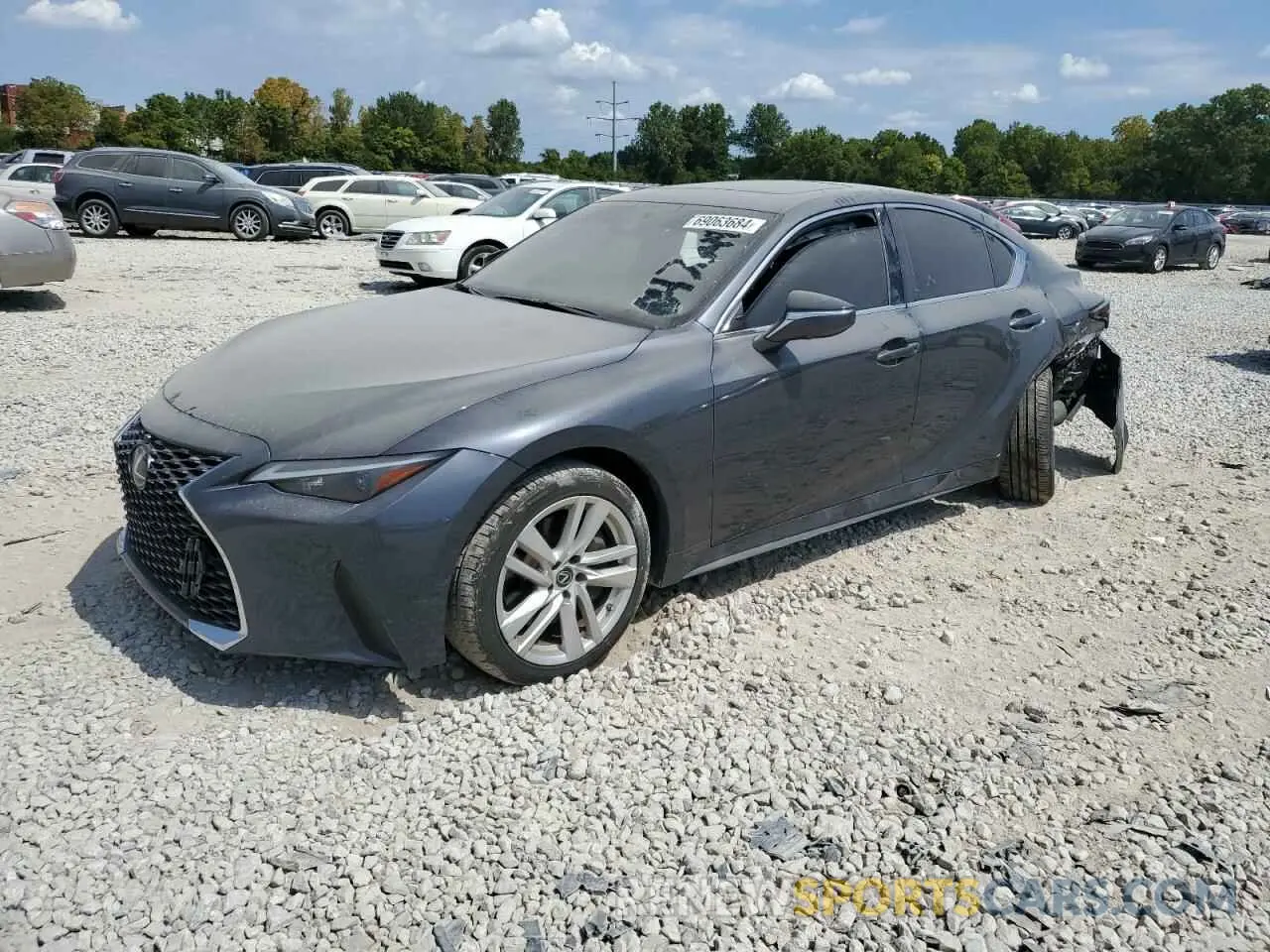 1 Photograph of a damaged car JTHC81F23N5047844 LEXUS IS 2022