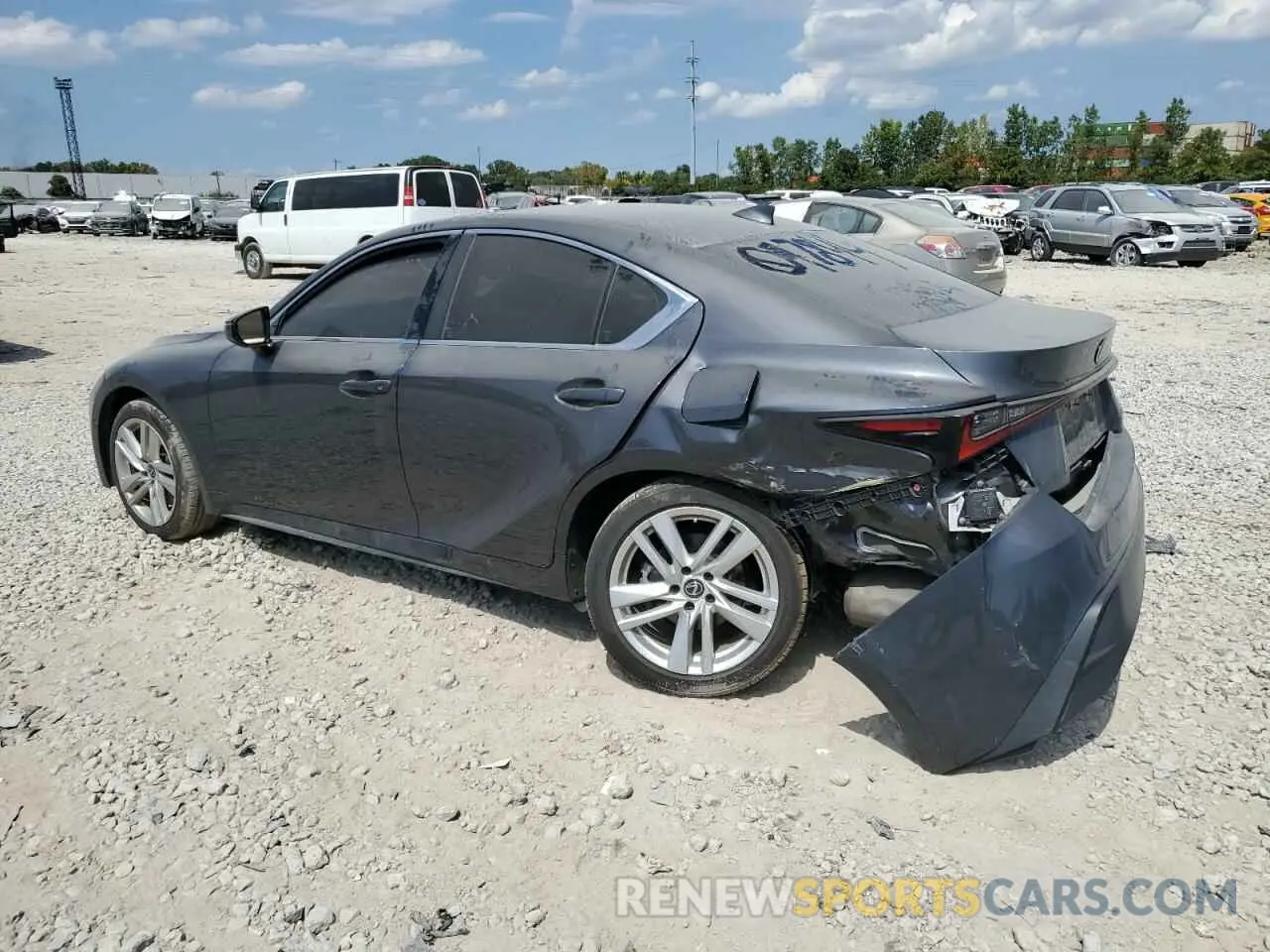 2 Photograph of a damaged car JTHC81F23N5047844 LEXUS IS 2022