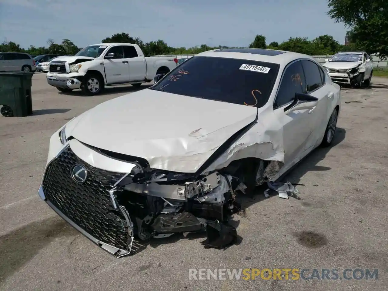 2 Photograph of a damaged car JTHD81F22N5049346 LEXUS IS 2022