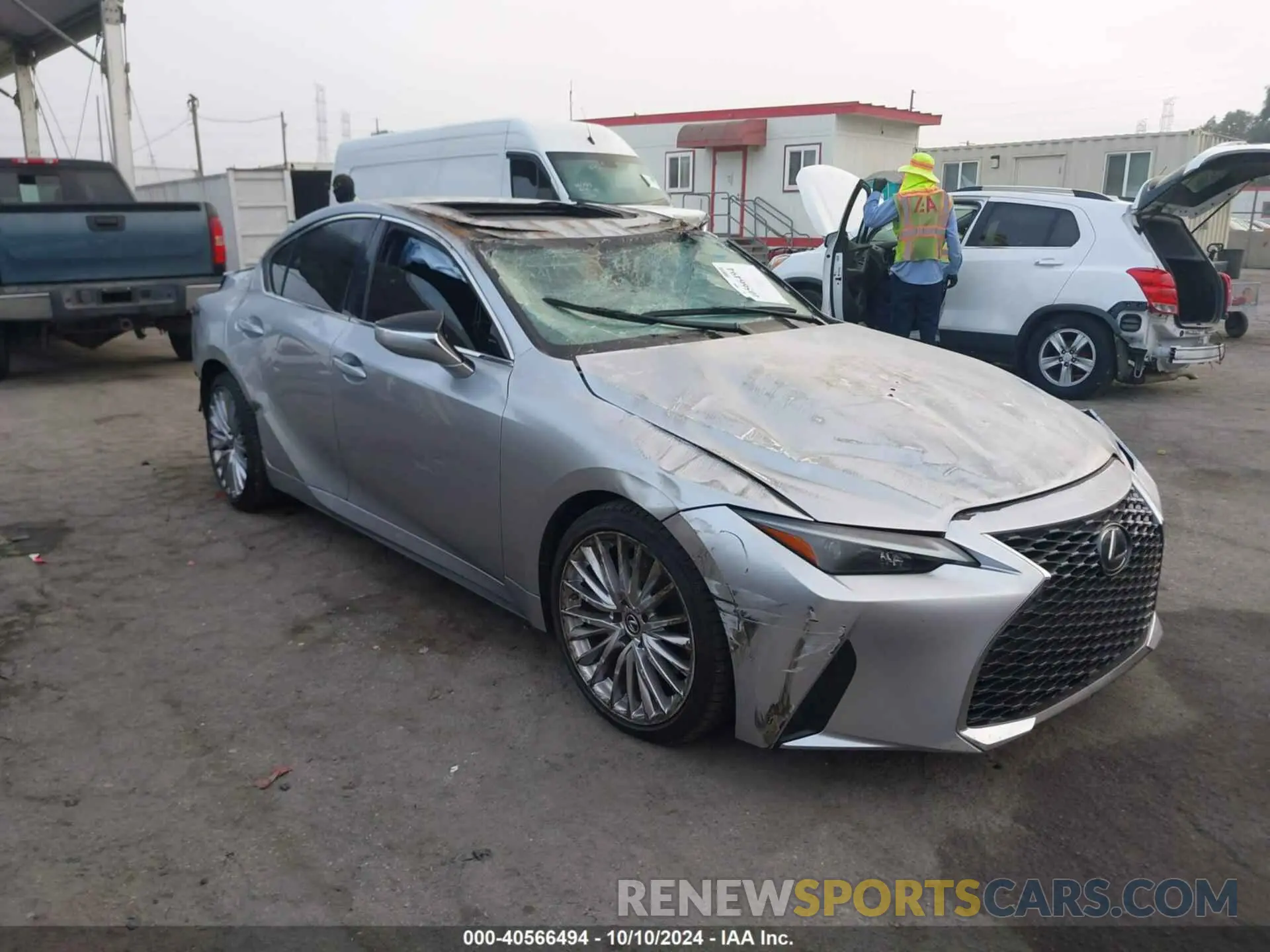 1 Photograph of a damaged car JTHDA1D22N5121248 LEXUS IS 2022