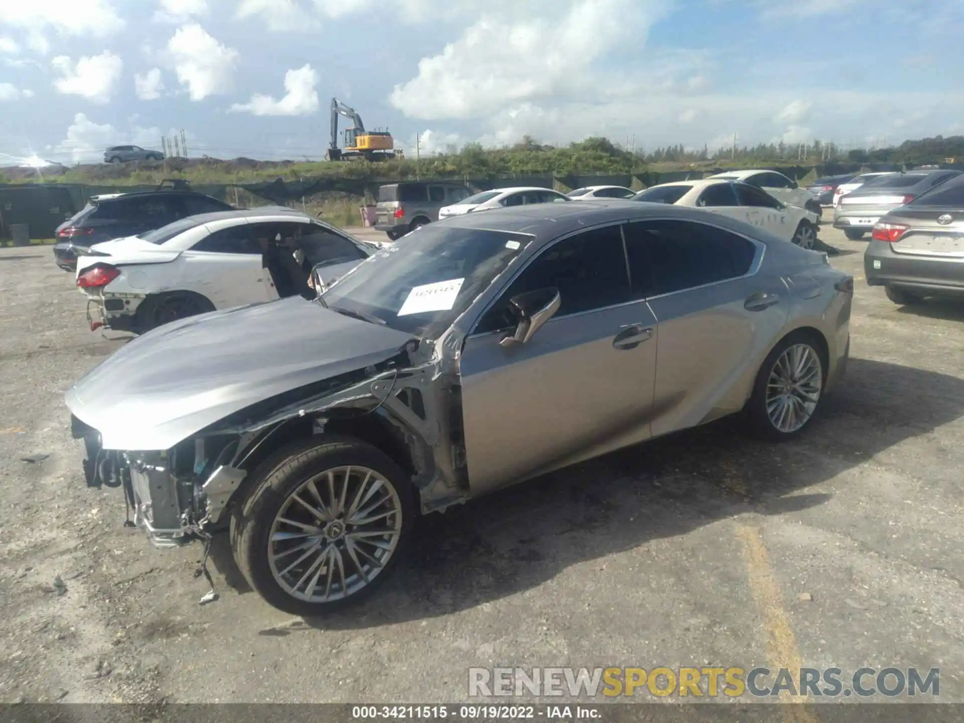 2 Photograph of a damaged car JTHDA1D25N5120630 LEXUS IS 2022