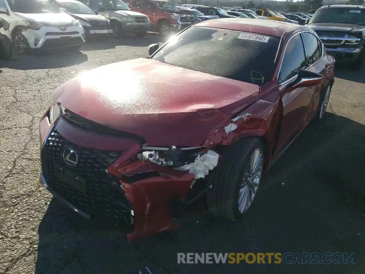 2 Photograph of a damaged car JTHDA1D2XN5118713 LEXUS IS 2022