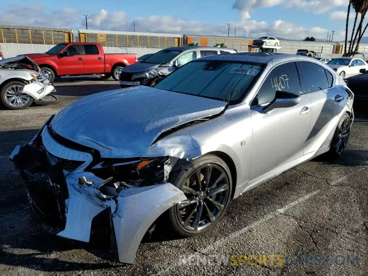 2 Photograph of a damaged car JTHGZ1B22N5056636 LEXUS IS 2022