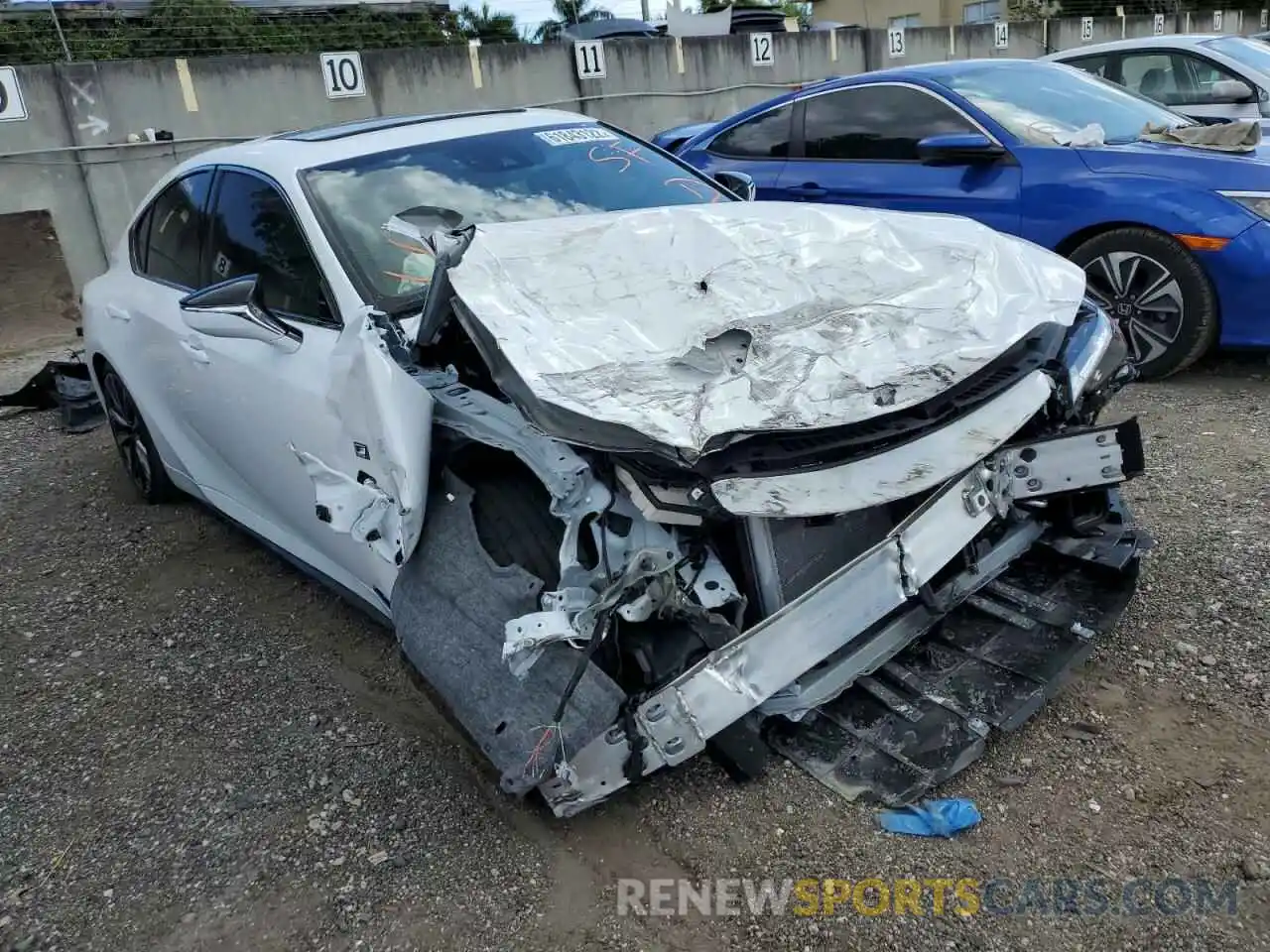 1 Photograph of a damaged car JTHGZ1B29N5055466 LEXUS IS 2022