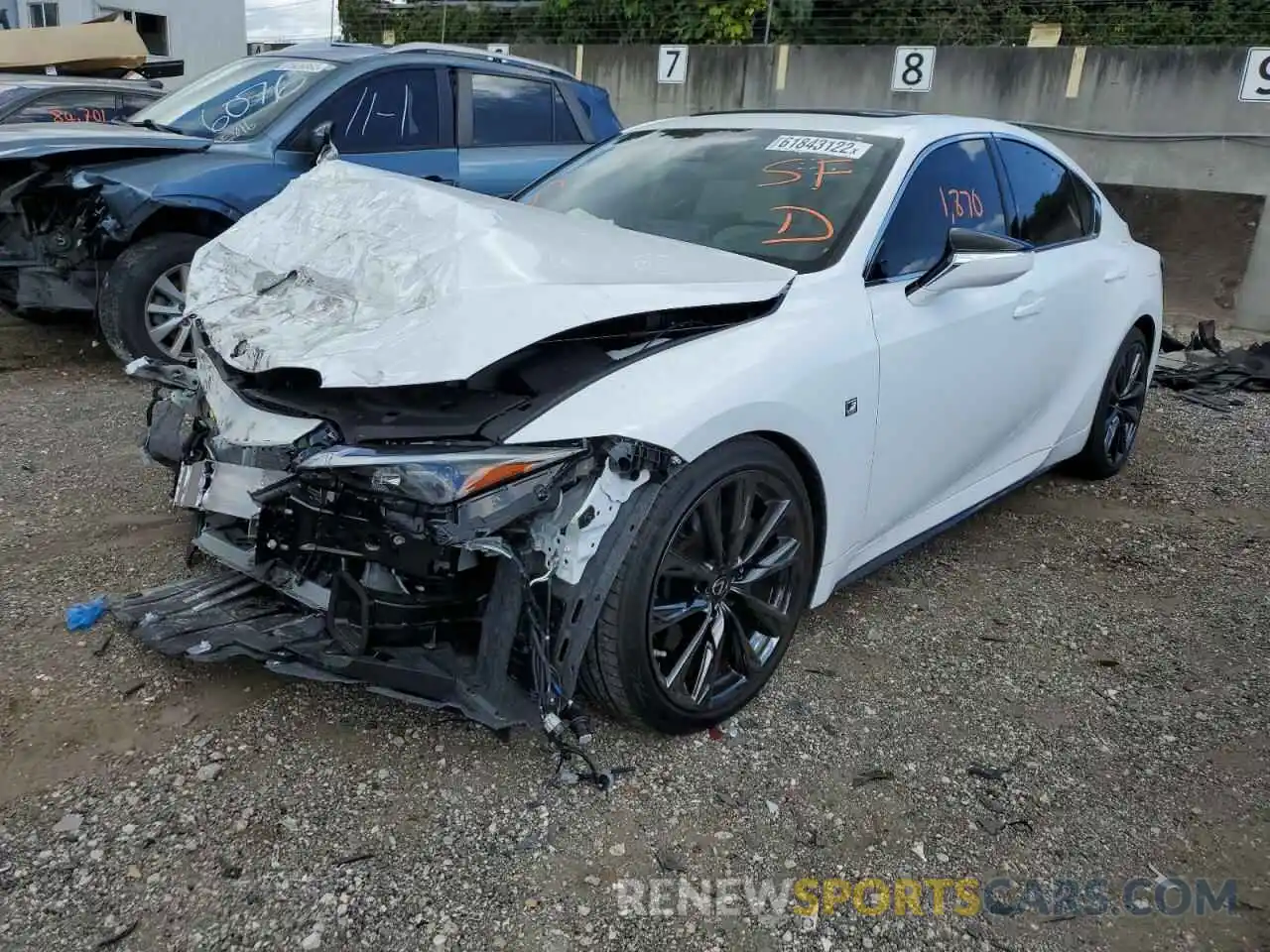 2 Photograph of a damaged car JTHGZ1B29N5055466 LEXUS IS 2022