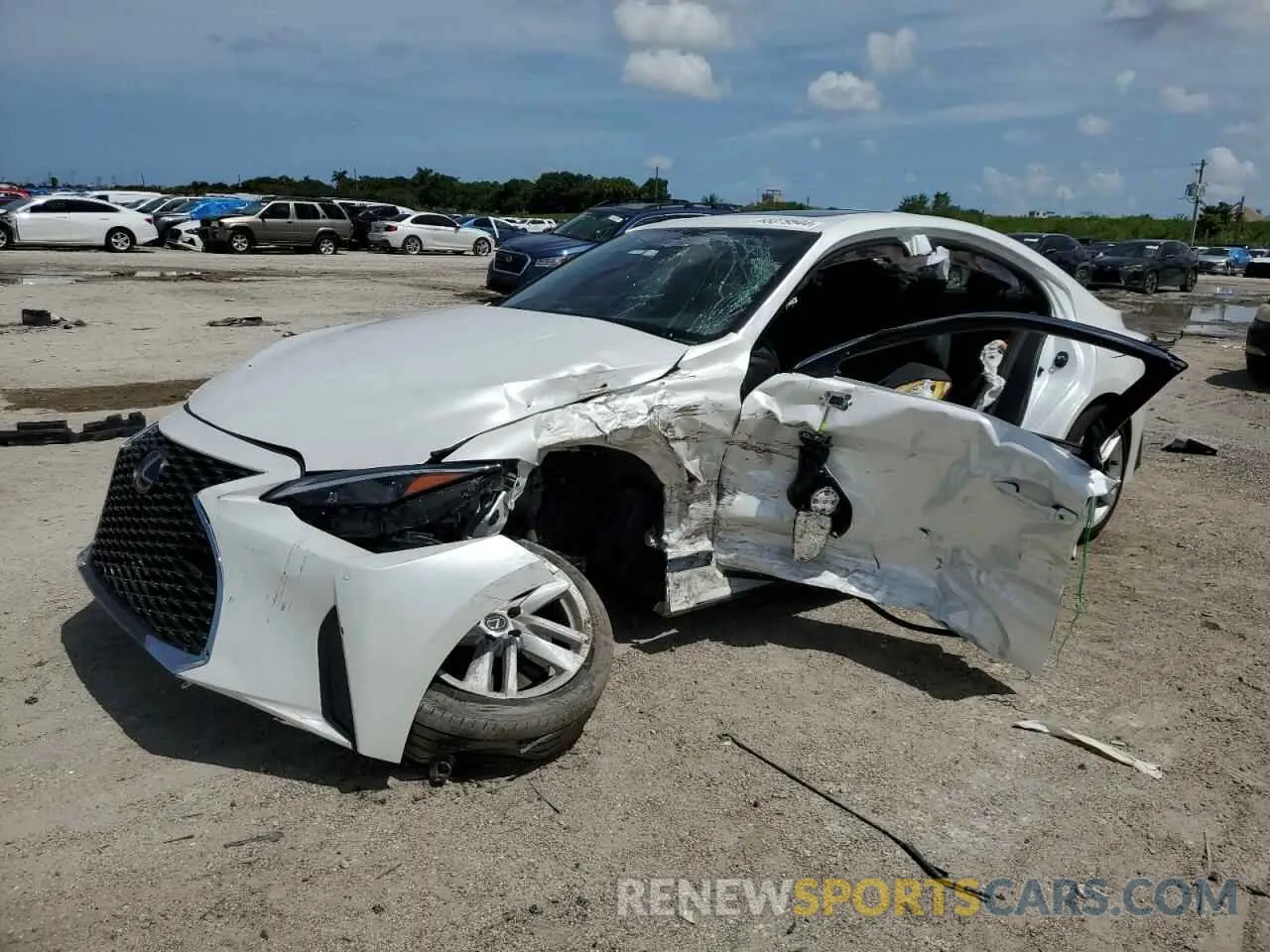 1 Photograph of a damaged car JTHCA1D24P5127518 LEXUS IS 2023