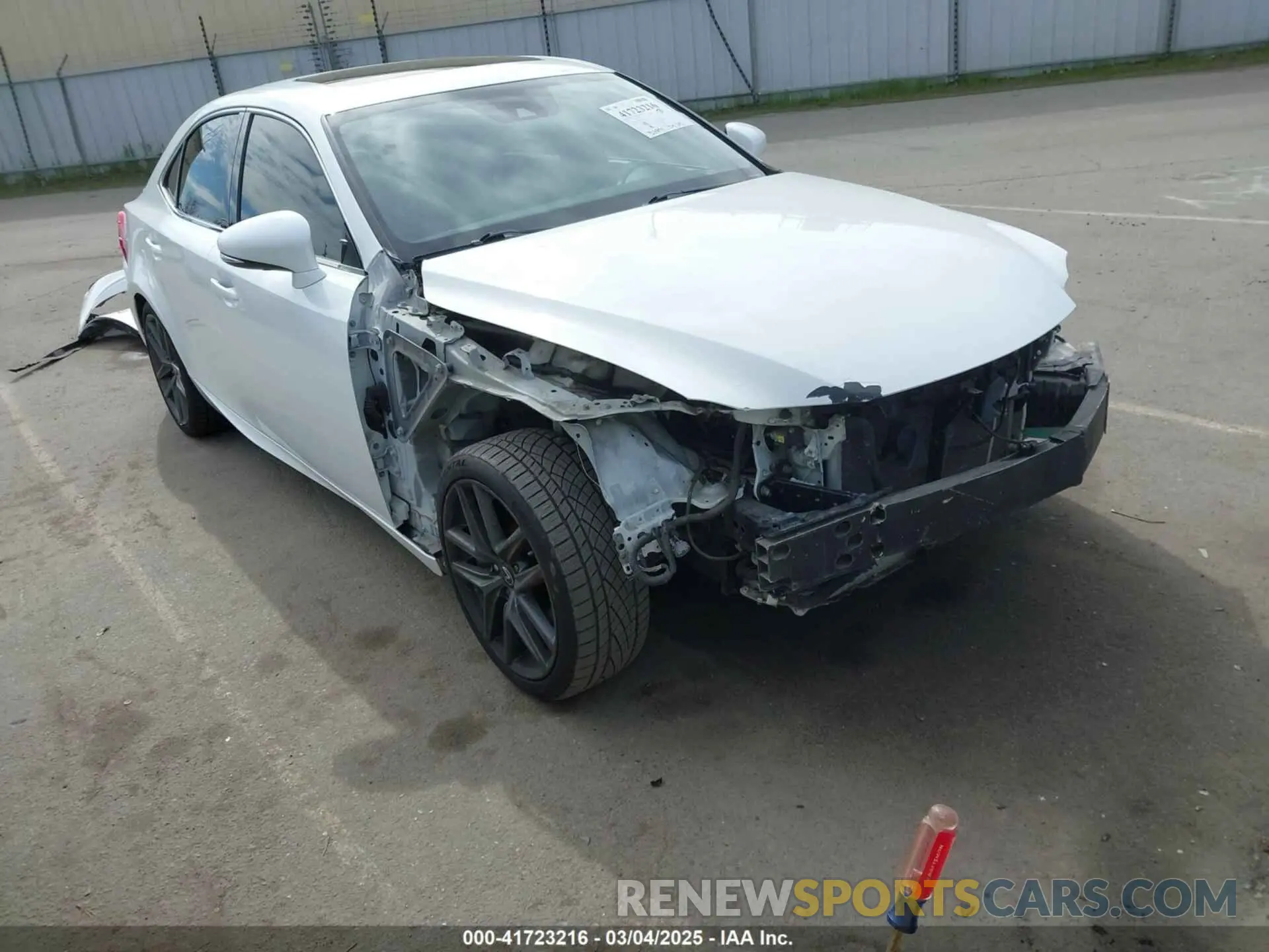 1 Photograph of a damaged car JTHBA1D20K5096708 LEXUS IS 300 2019