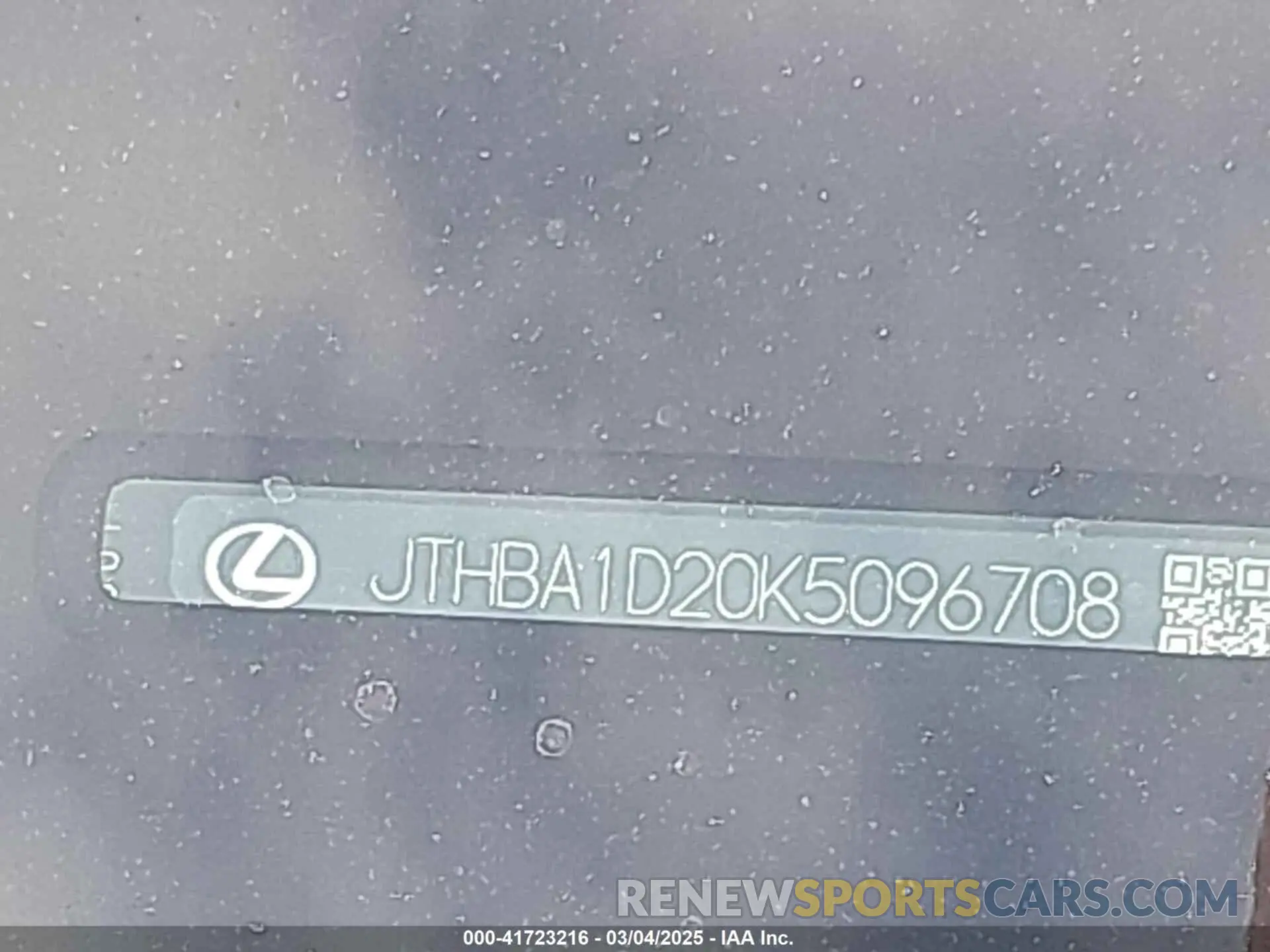 9 Photograph of a damaged car JTHBA1D20K5096708 LEXUS IS 300 2019