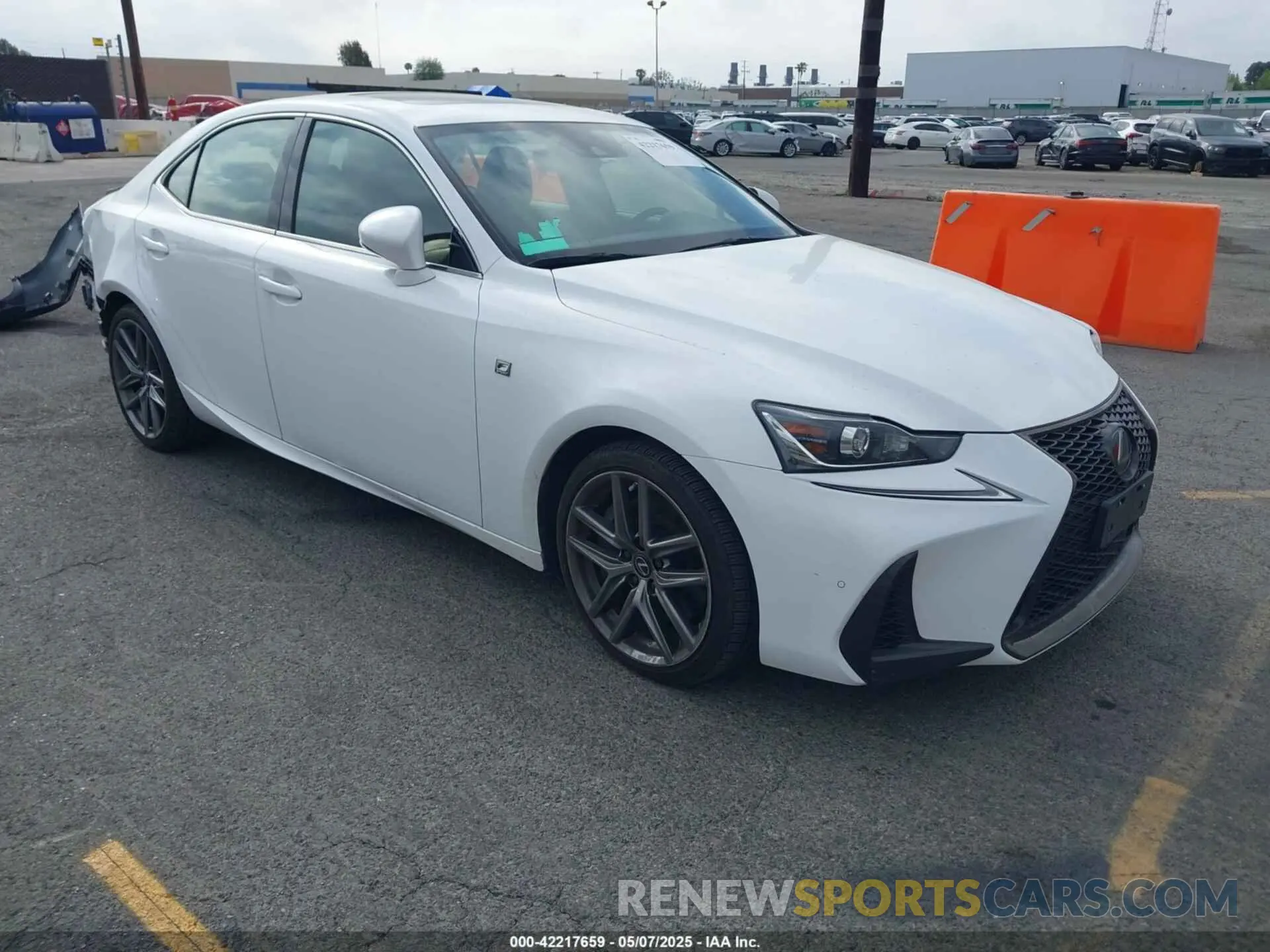 1 Photograph of a damaged car JTHBA1D28K5099436 LEXUS IS 300 2019