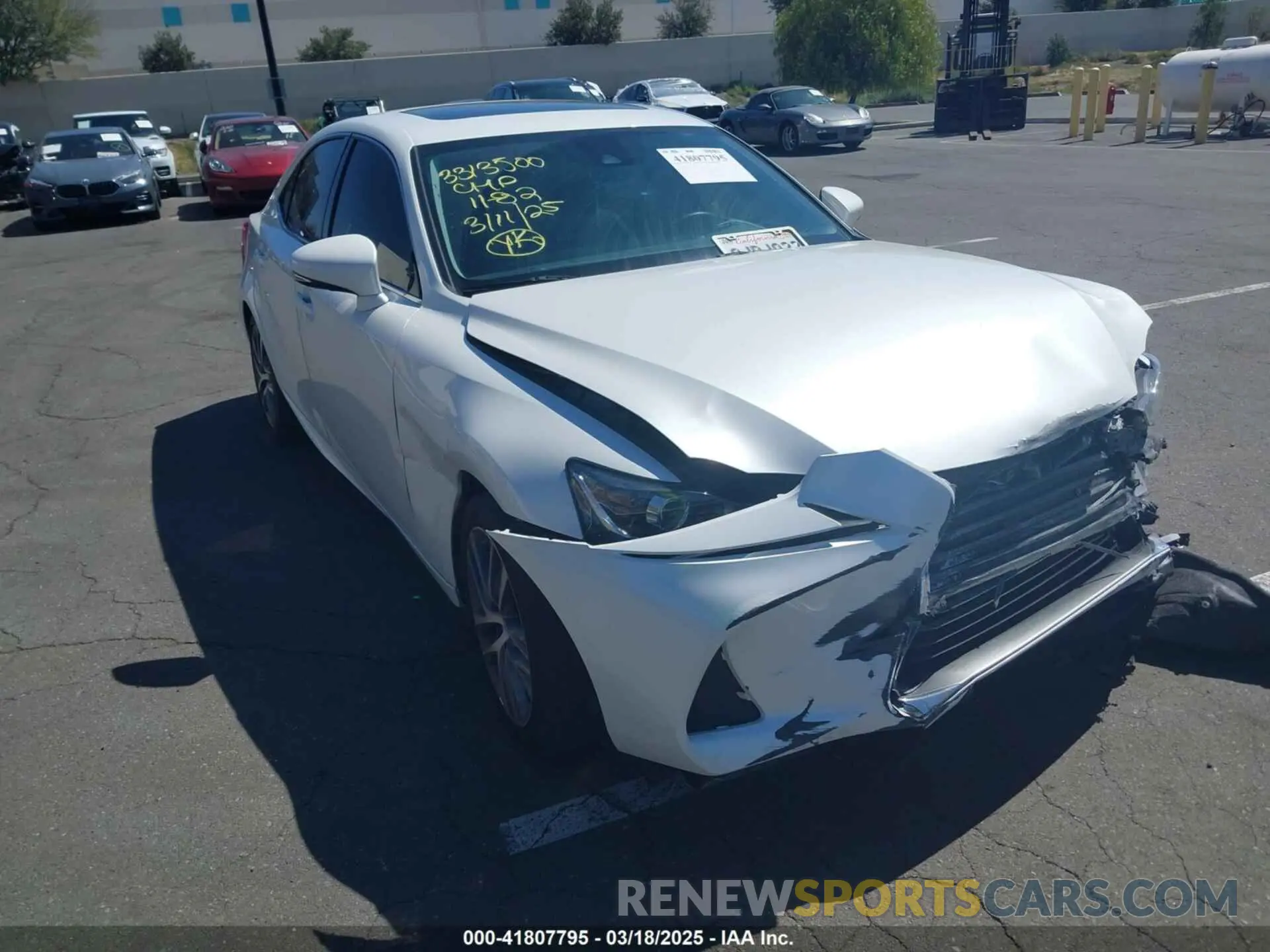 1 Photograph of a damaged car JTHBA1D29K5093953 LEXUS IS 300 2019
