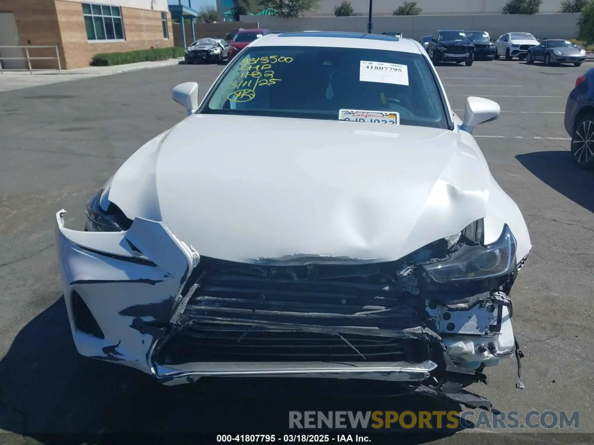 12 Photograph of a damaged car JTHBA1D29K5093953 LEXUS IS 300 2019