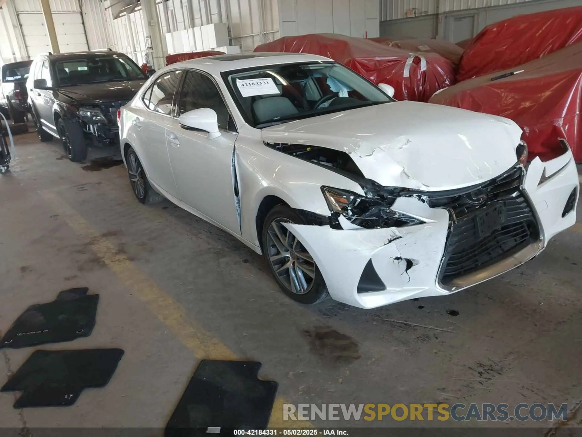 1 Photograph of a damaged car JTHAA1D27L5108964 LEXUS IS 300 2020