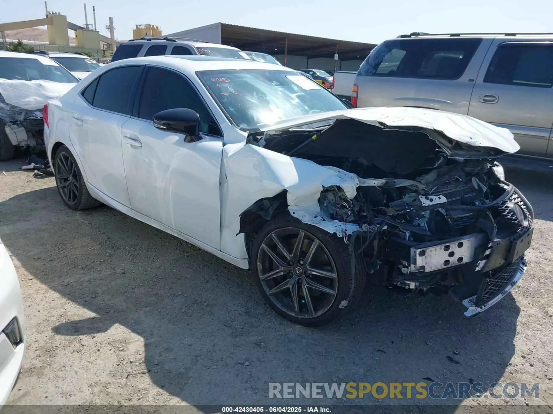 1 Photograph of a damaged car JTHGA1D22L5107134 LEXUS IS 300 2020