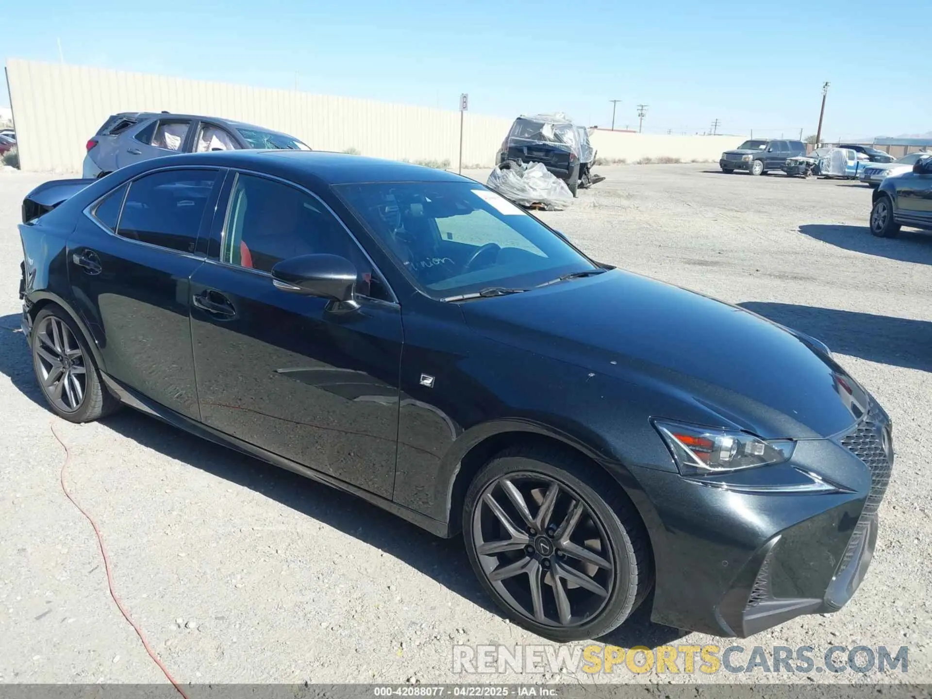 1 Photograph of a damaged car JTHGA1D26L5107816 LEXUS IS 300 2020