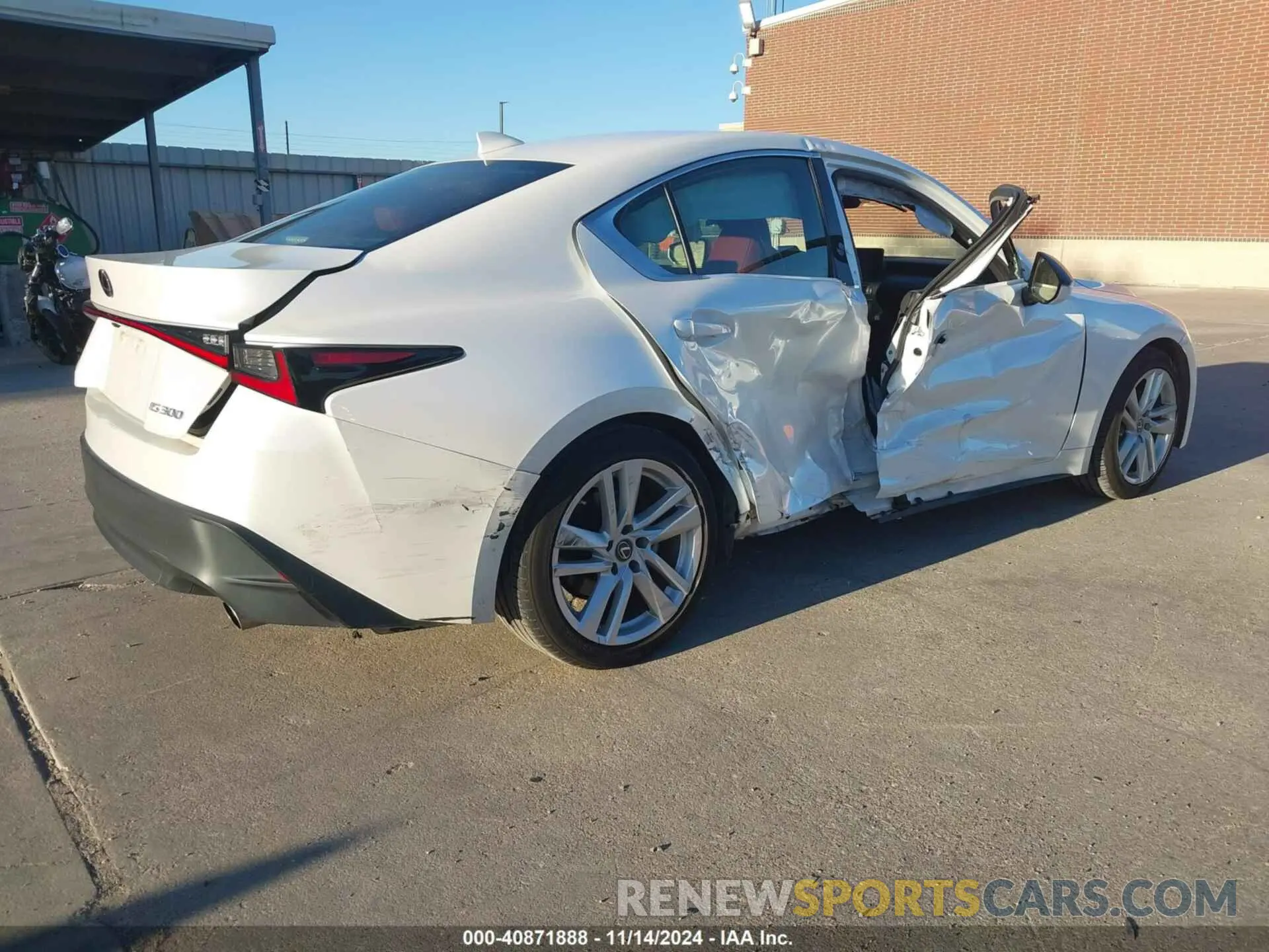 4 Photograph of a damaged car JTHAA1D28M5117481 LEXUS IS 300 2021