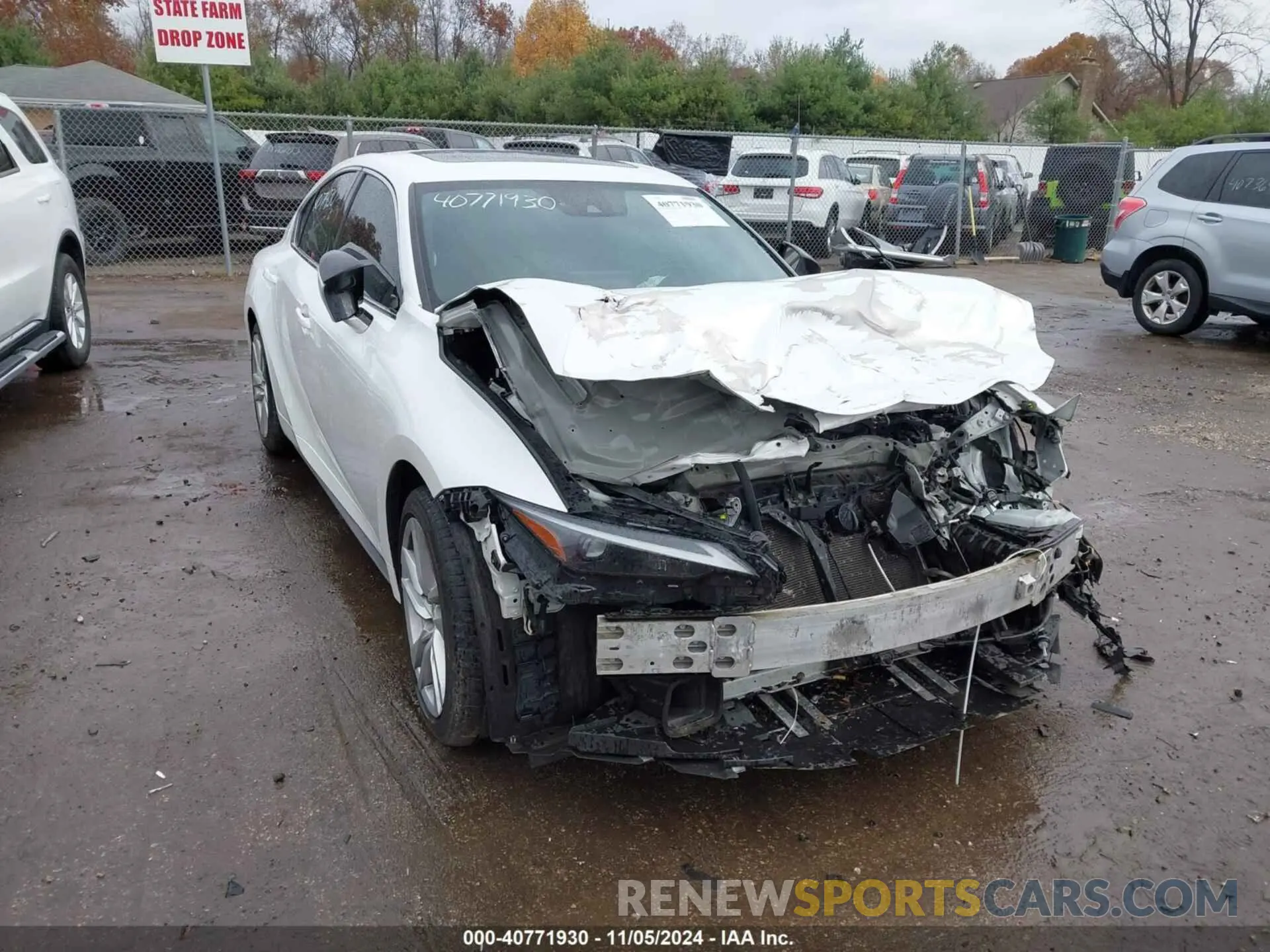 1 Photograph of a damaged car JTHC81F23M5044859 LEXUS IS 300 2021