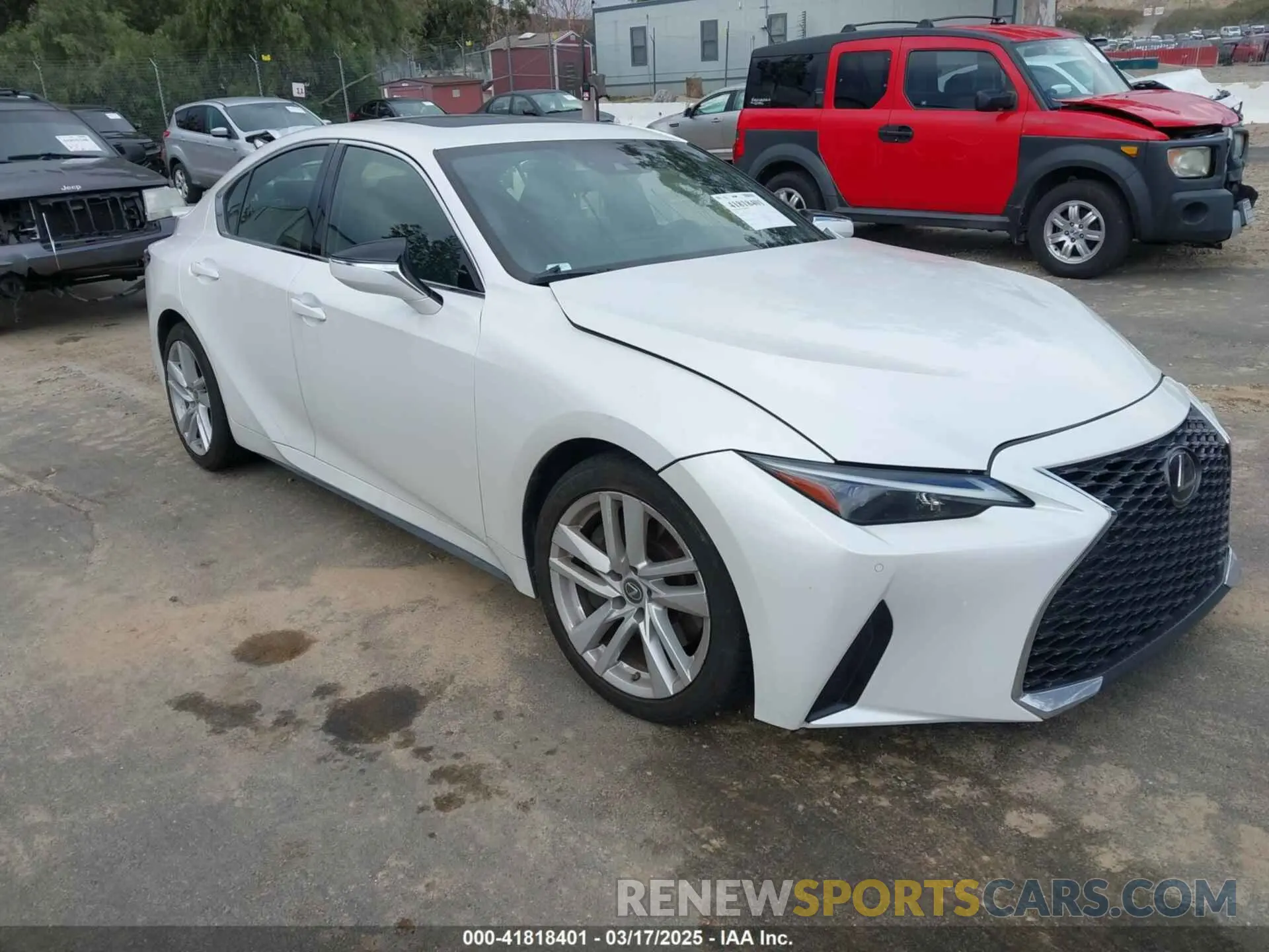 1 Photograph of a damaged car JTHCA1D21M5116584 LEXUS IS 300 2021
