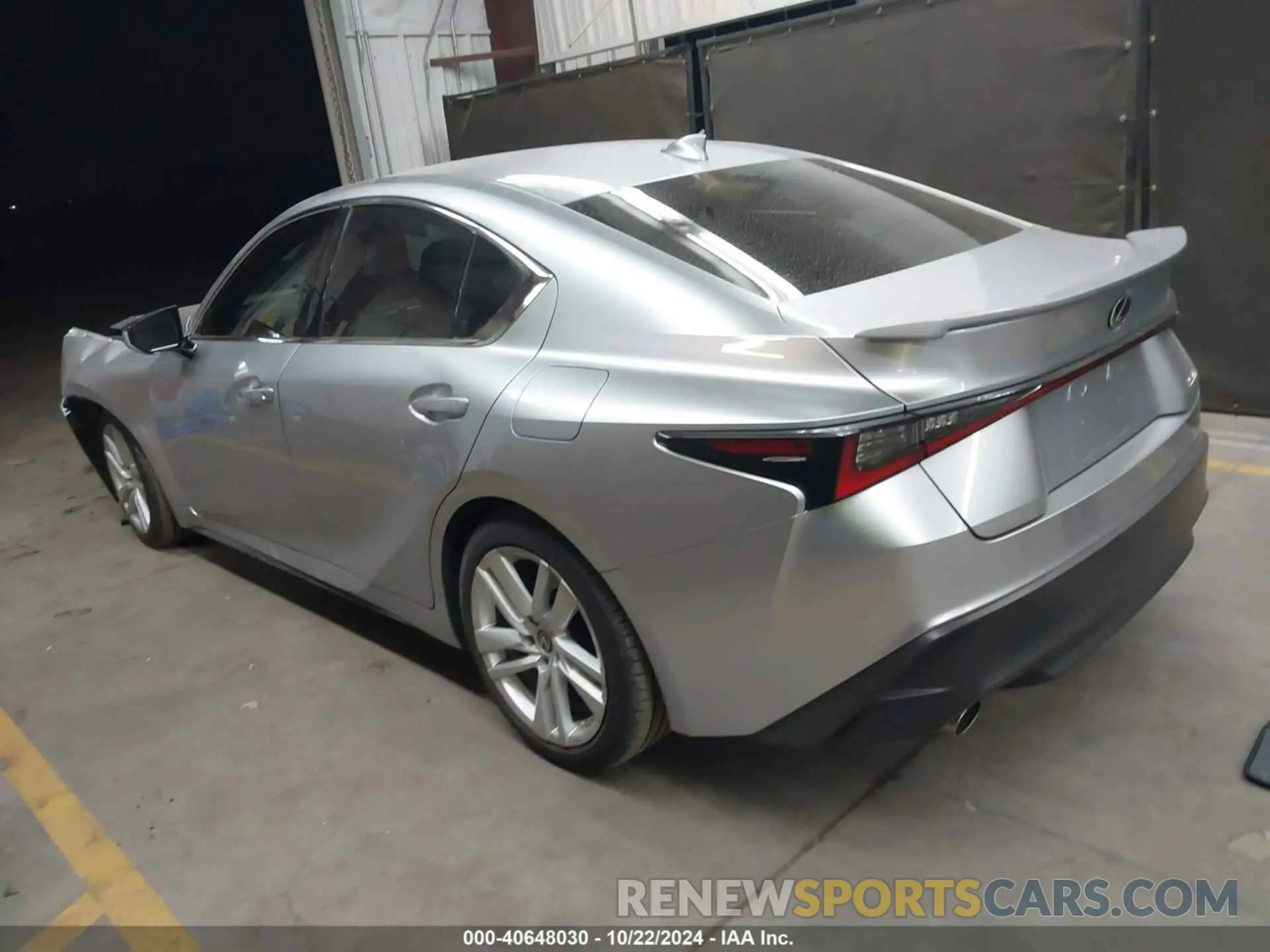 3 Photograph of a damaged car JTHAA1D27N5118428 LEXUS IS 300 2022