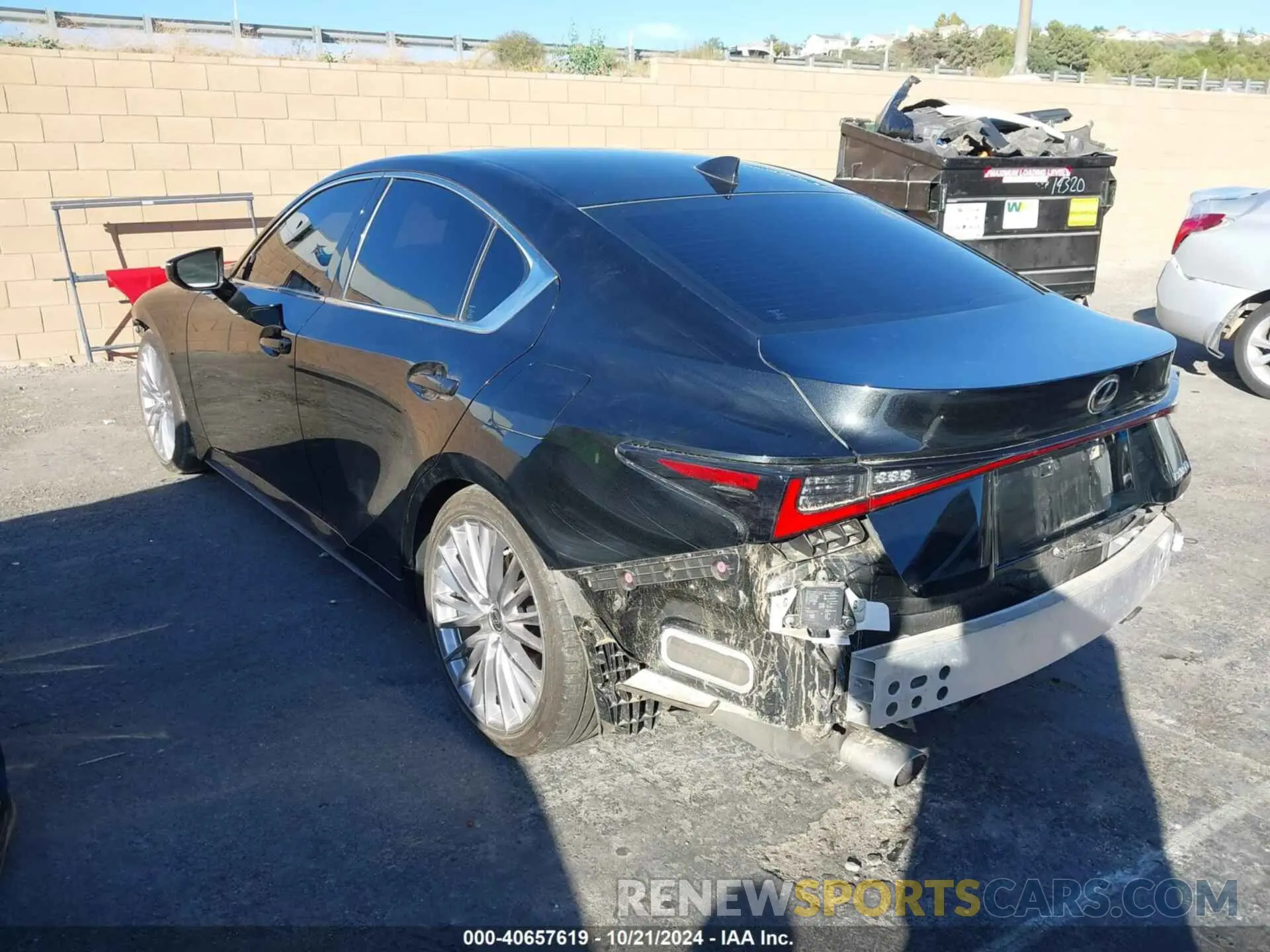 3 Photograph of a damaged car JTHDA1D27N5122492 LEXUS IS 300 2022