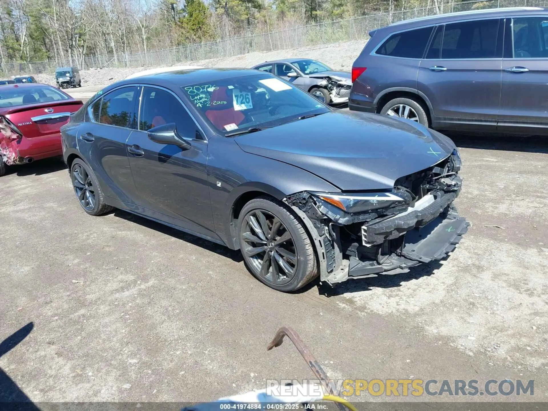 1 Photograph of a damaged car JTHGZ1E2XM5022762 LEXUS IS 350 2021