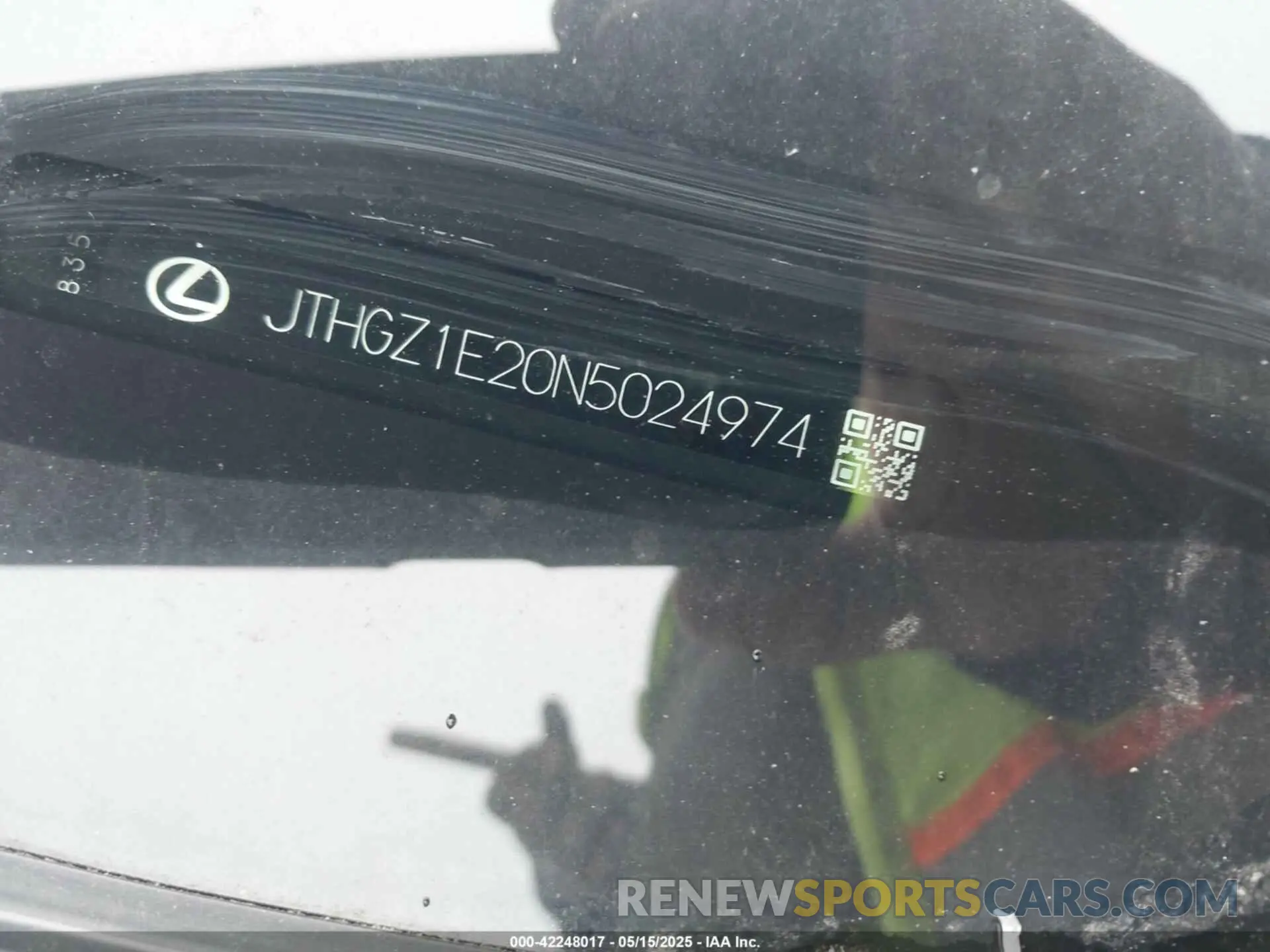 17 Photograph of a damaged car JTHGZ1E20N5024974 LEXUS IS 350 2022