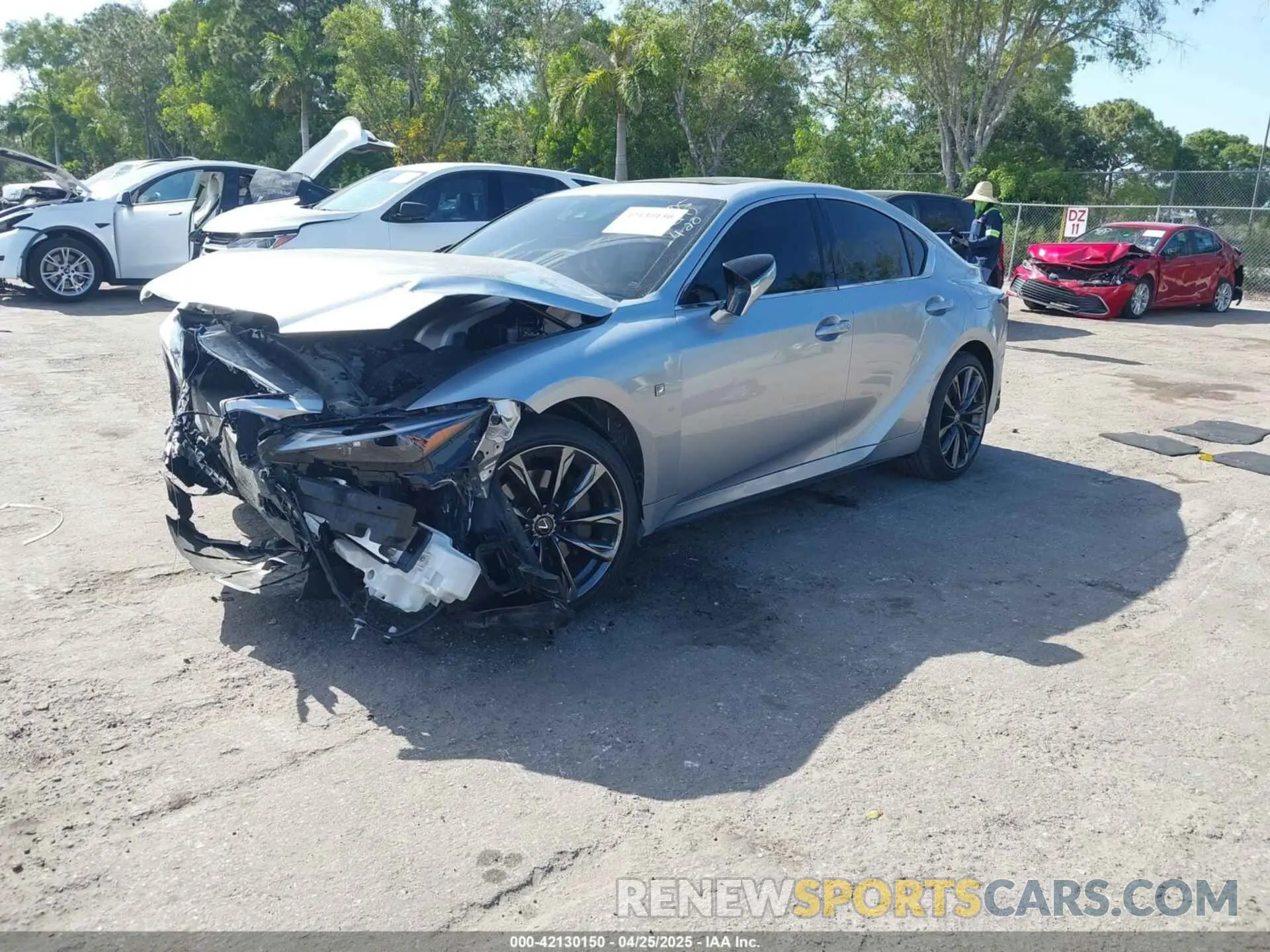 2 Photograph of a damaged car JTHGZ1B25R5078605 LEXUS IS 350 2024